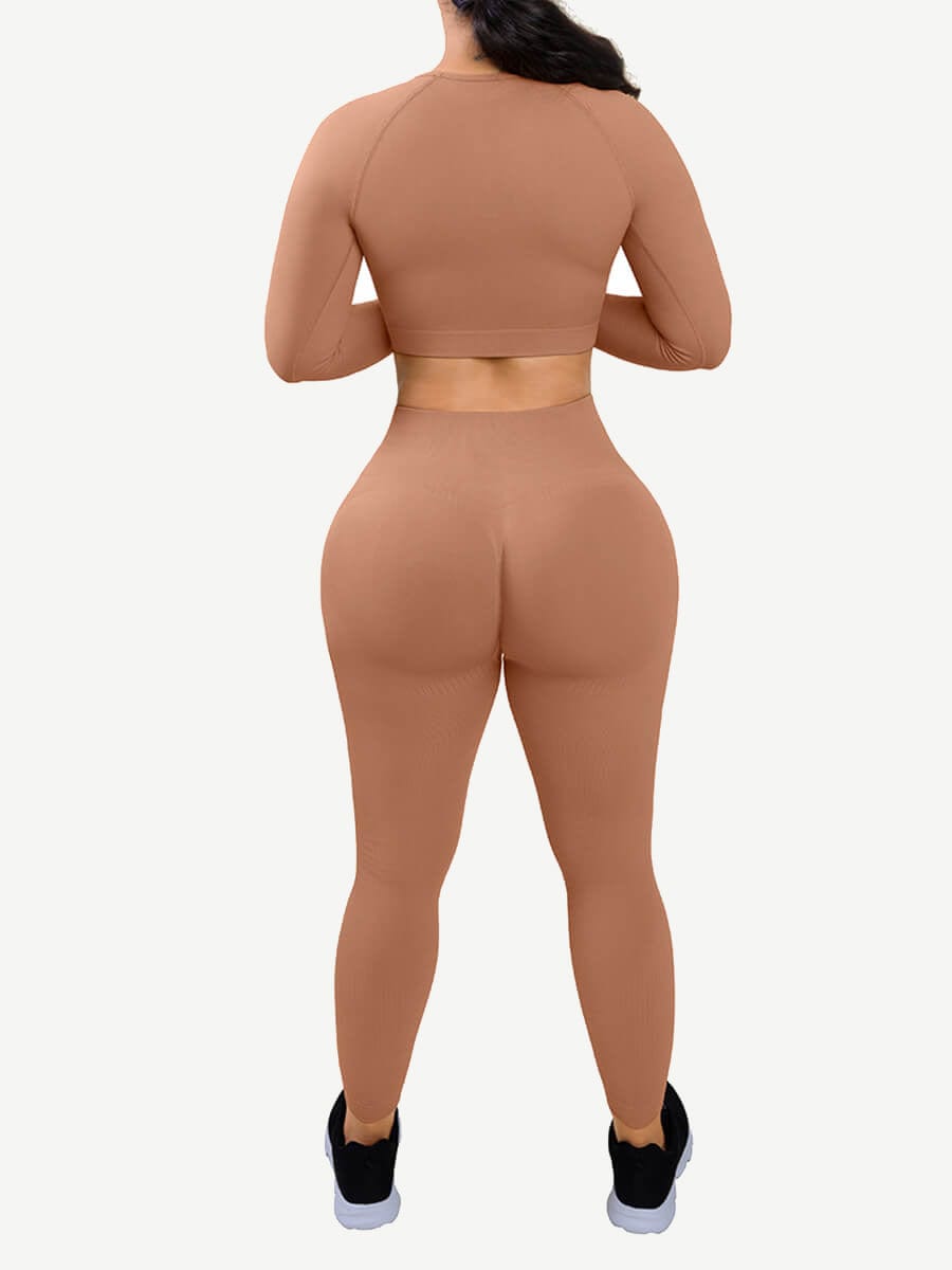 Women's Seamless Sportswear – Eco-Friendly 3D Print with Thumbhole Design