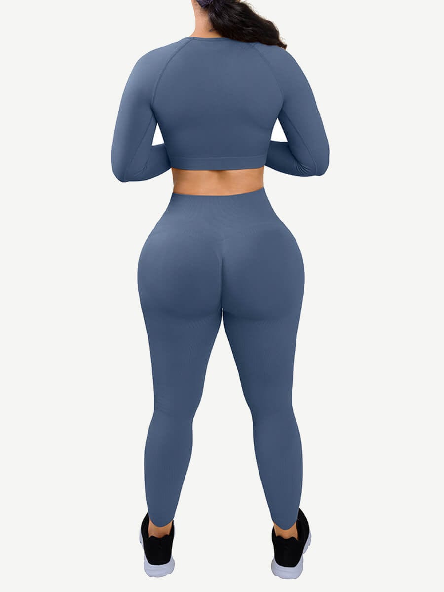 Women's Seamless Sportswear – Eco-Friendly 3D Print with Thumbhole Design