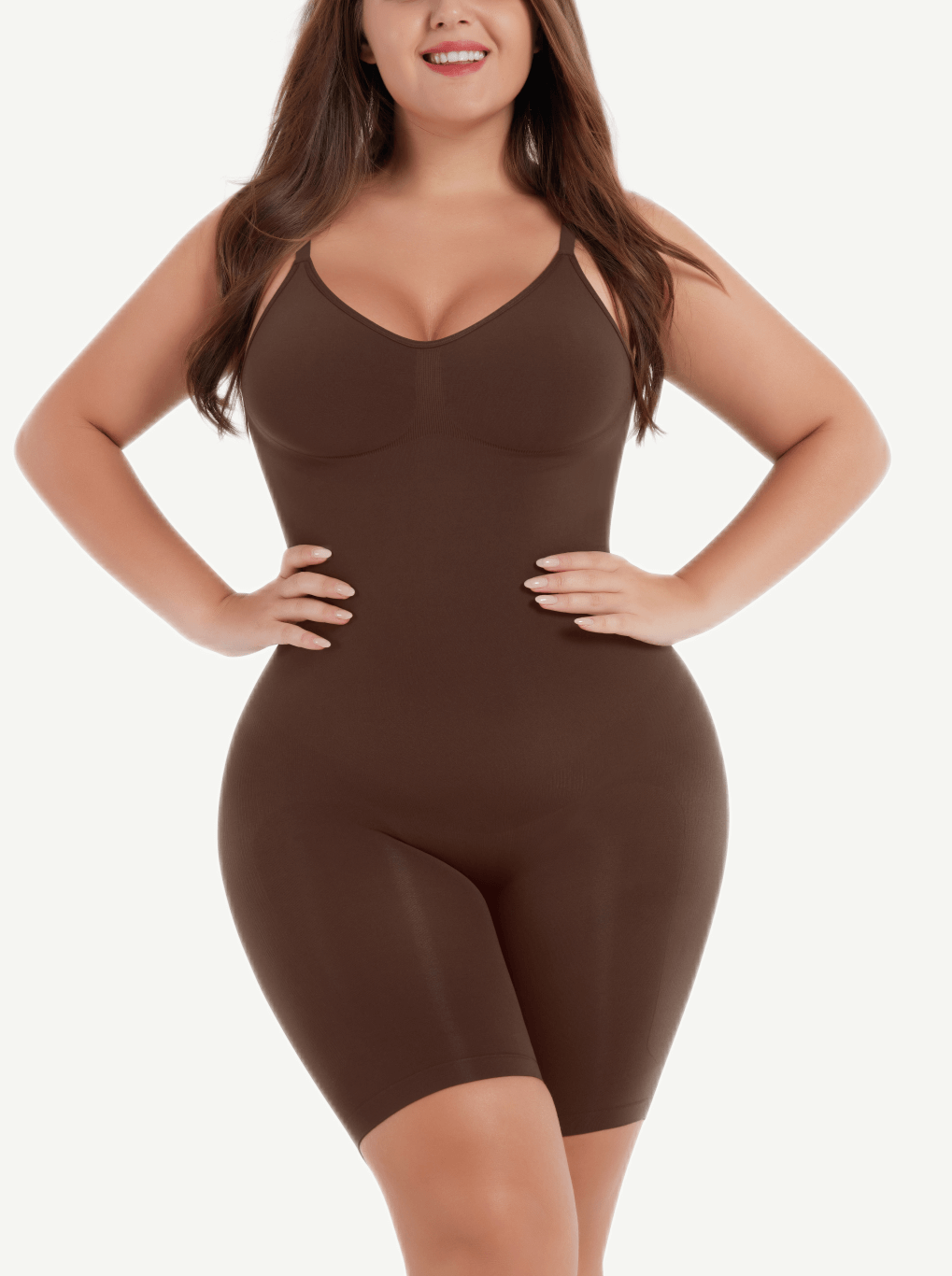 Women's Seamless Shapewear – Sculpting Open-Back Boxer with Covered Chest
