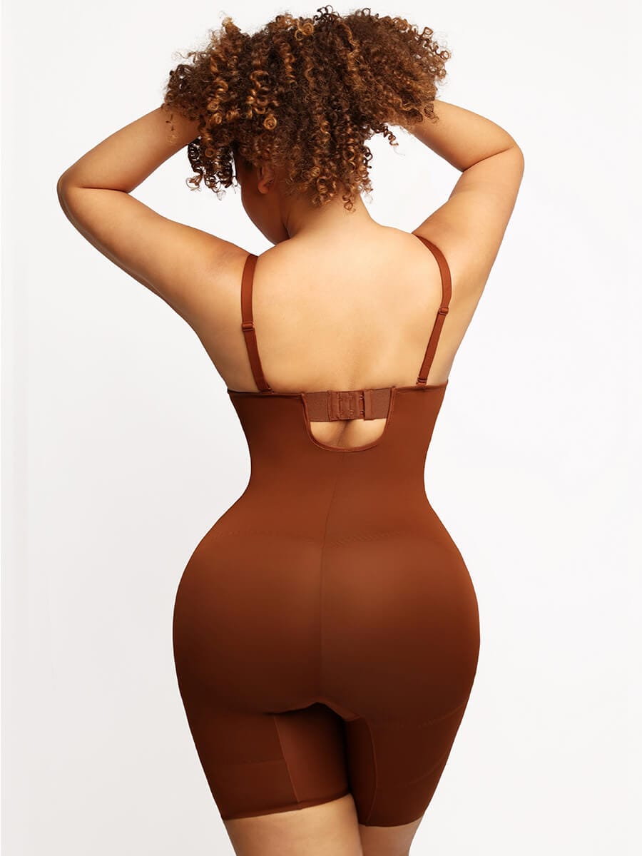 Women's Bodysuit – Back-Smoothing Underwire Push-Up Strapless Shapewear