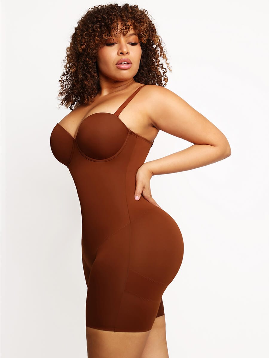 Women's Bodysuit – Back-Smoothing Underwire Push-Up Strapless Shapewear