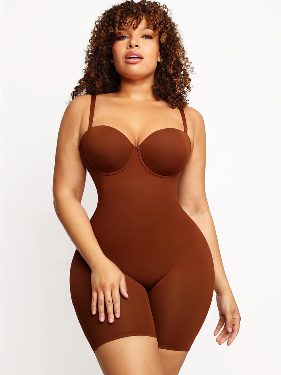 Women's Bodysuit – Back-Smoothing Underwire Push-Up Strapless Shapewear