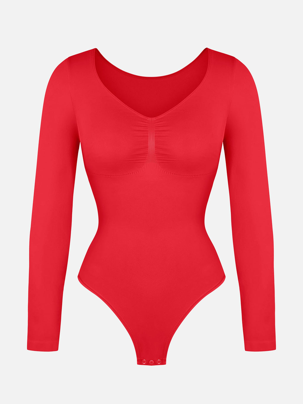 Women's Bodysuit – Seamless Long Sleeve Tummy Control Thong Shapewear