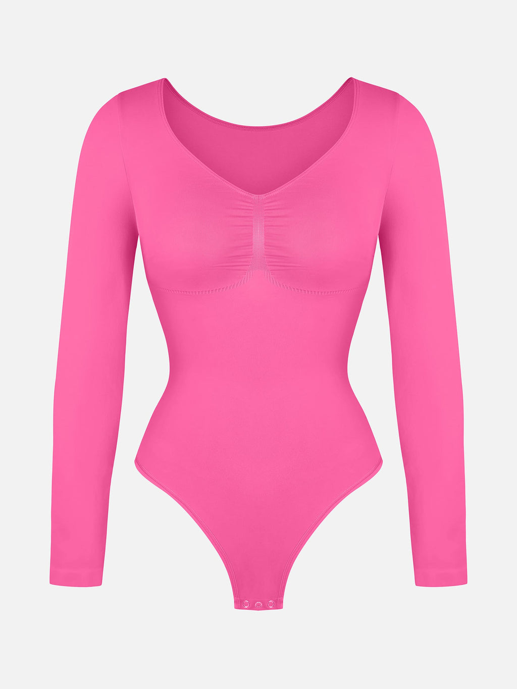 Women's Bodysuit – Seamless Long Sleeve Tummy Control Thong Shapewear