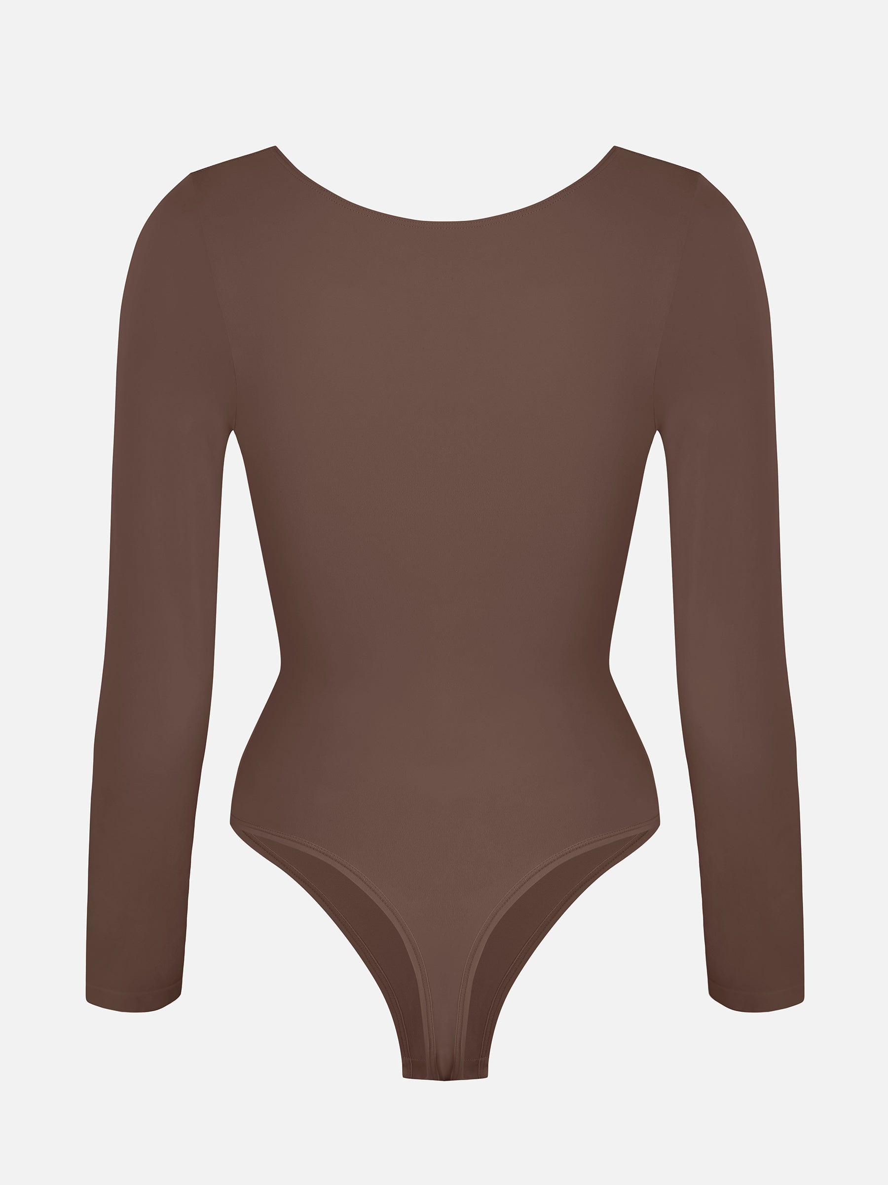 Women's Bodysuit – Seamless Long Sleeve Tummy Control Thong Shapewear