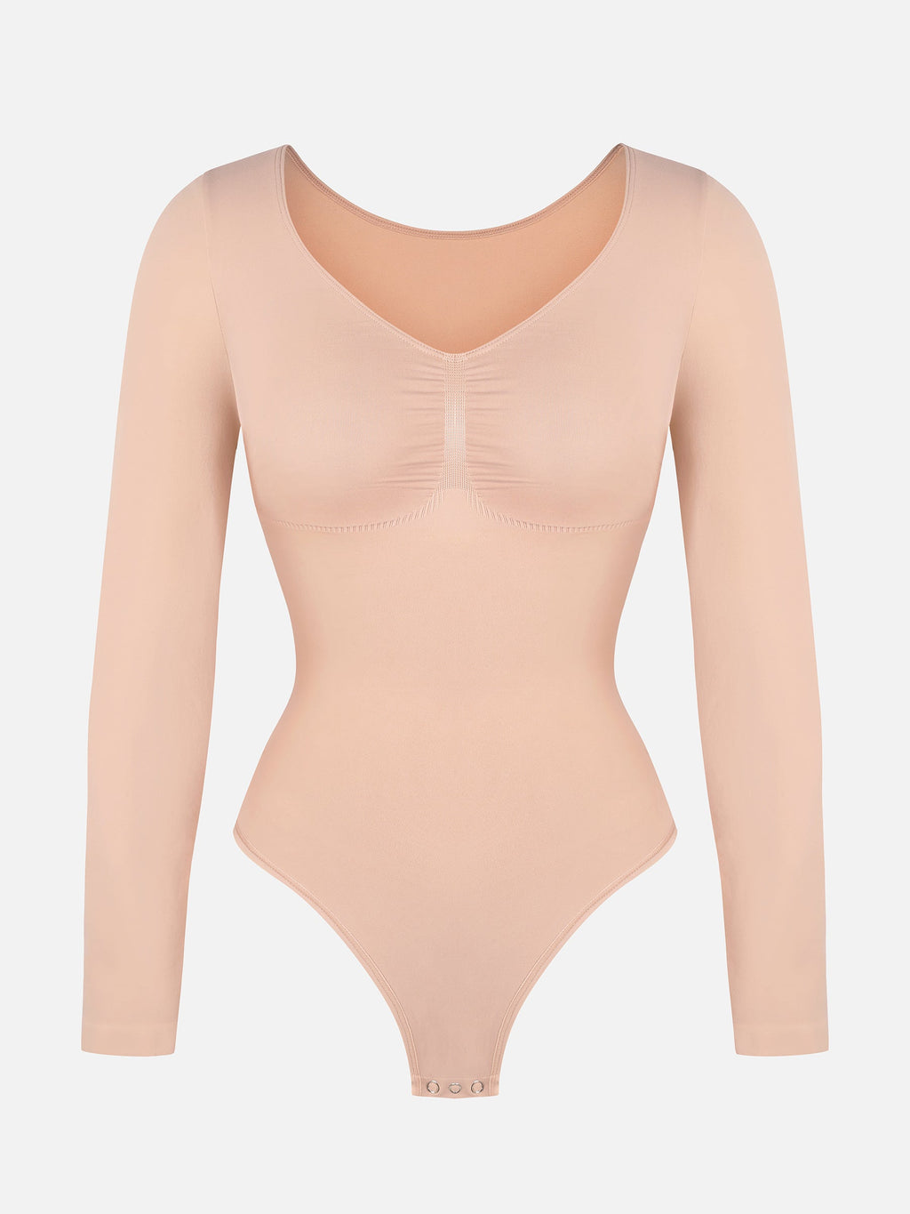 Women's Bodysuit – Seamless Long Sleeve Tummy Control Thong Shapewear