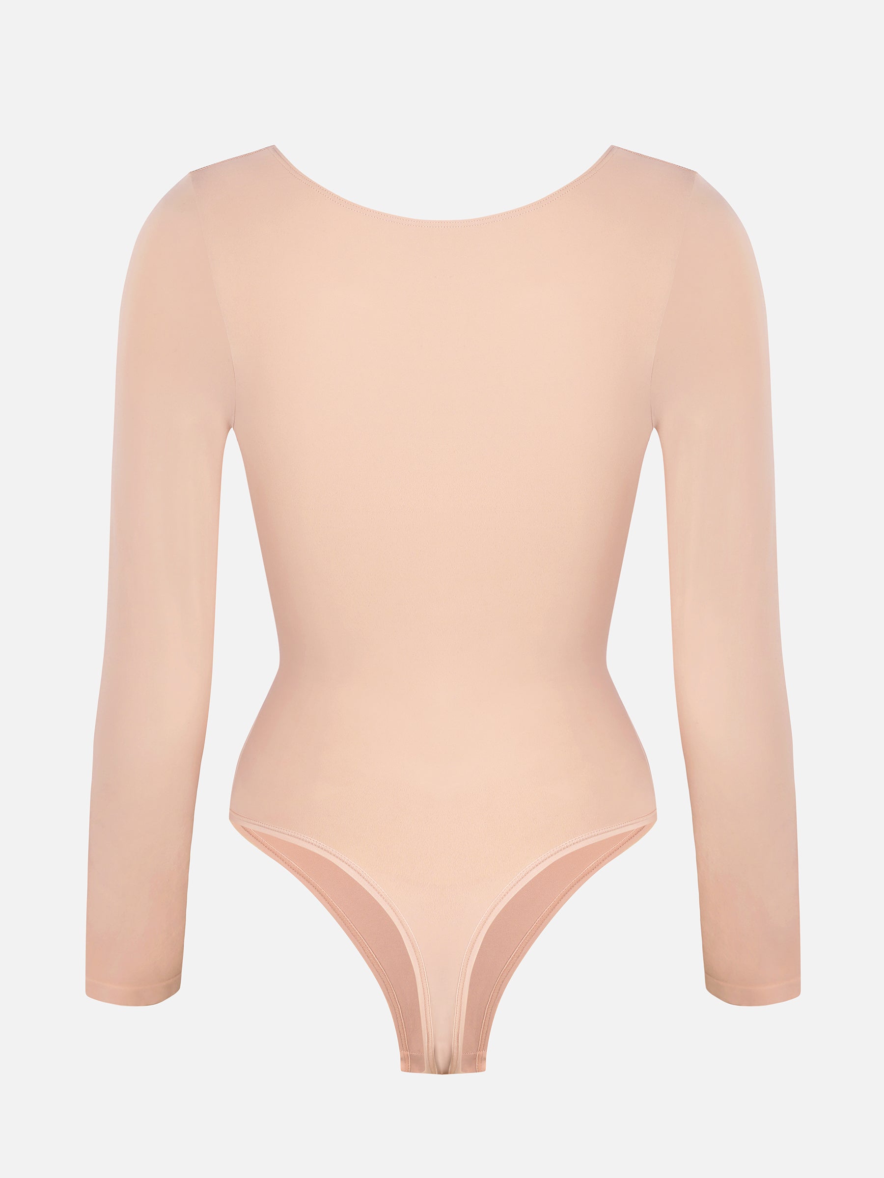 Women's Bodysuit – Seamless Long Sleeve Tummy Control Thong Shapewear