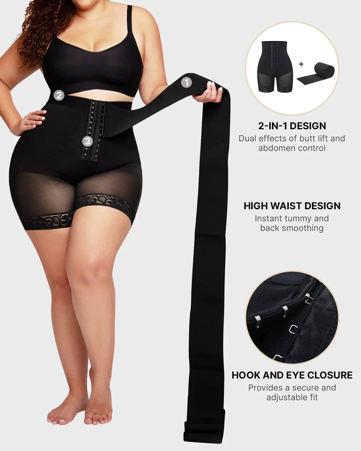 AirSlim® 2-in-1 High-Waisted Booty-Lift Shaper Shorts
