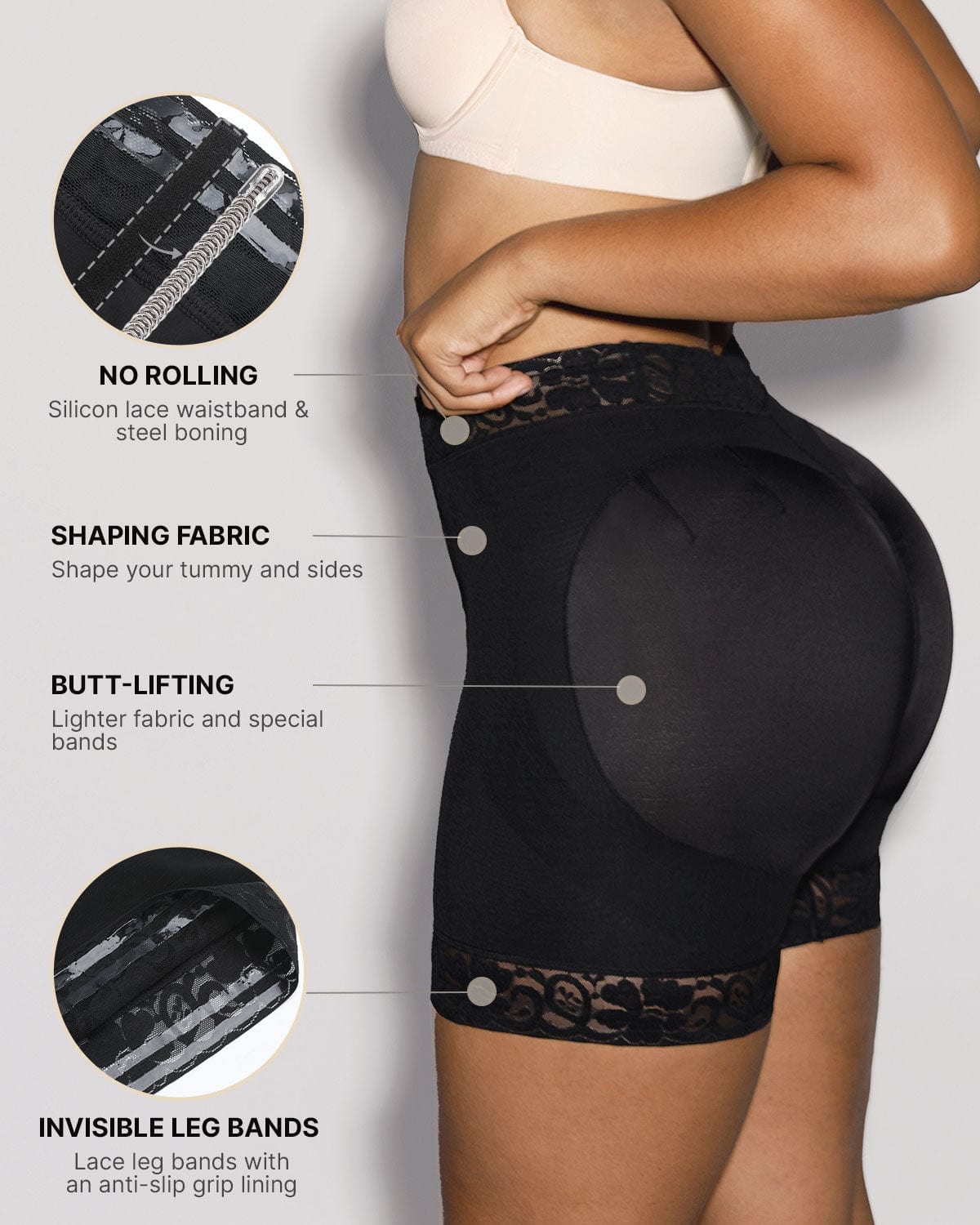 AirSlim® Butt-Lifting Lace Shorts