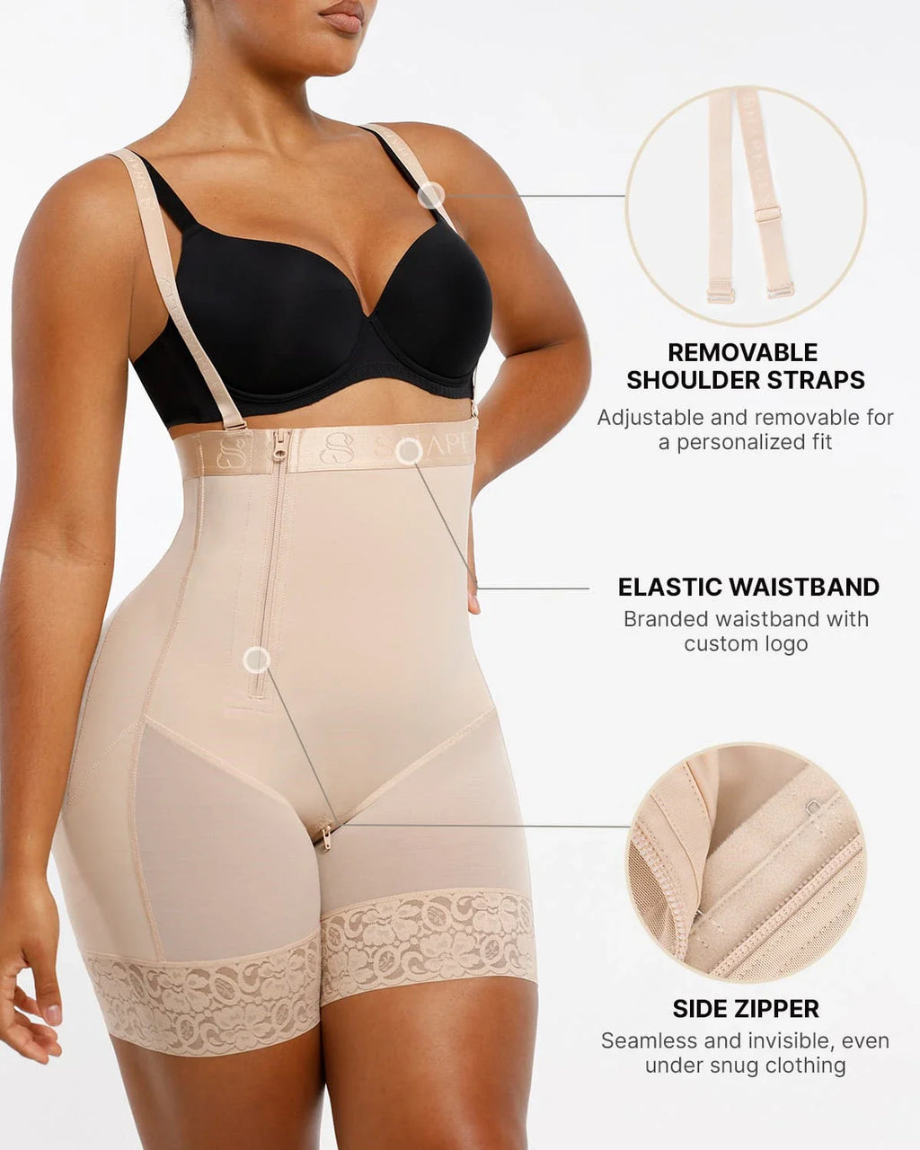 AirSlim® Postpartum Side-Zipper Support Shorts