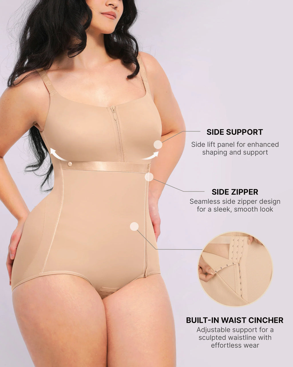 AirSlim® Built-In Tummy-Control Cincher Brief Bodysuit