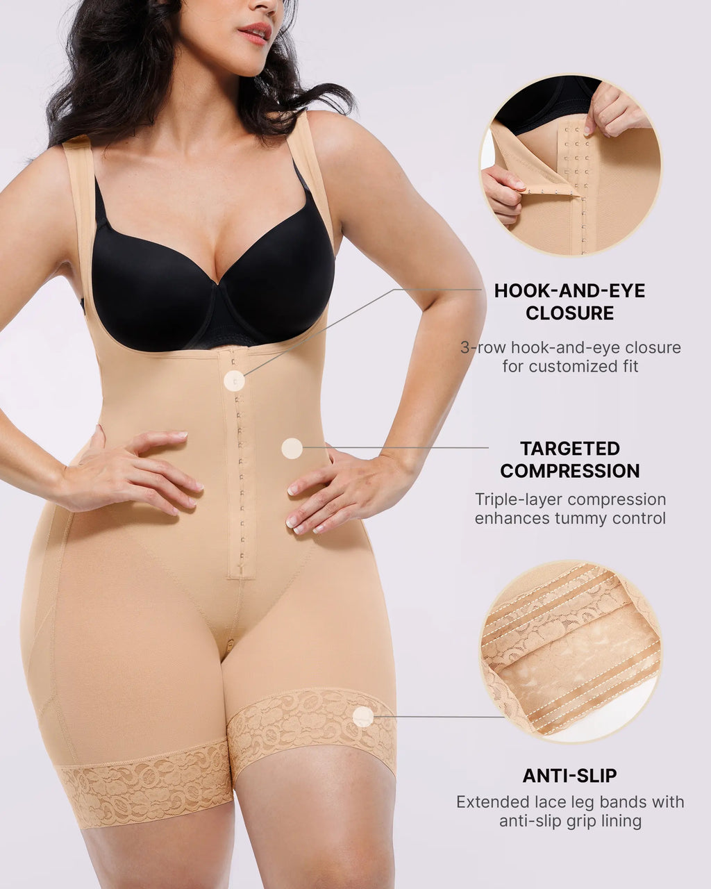 AirSlim® Extreme-Compression Open-Bust Bodysuit
