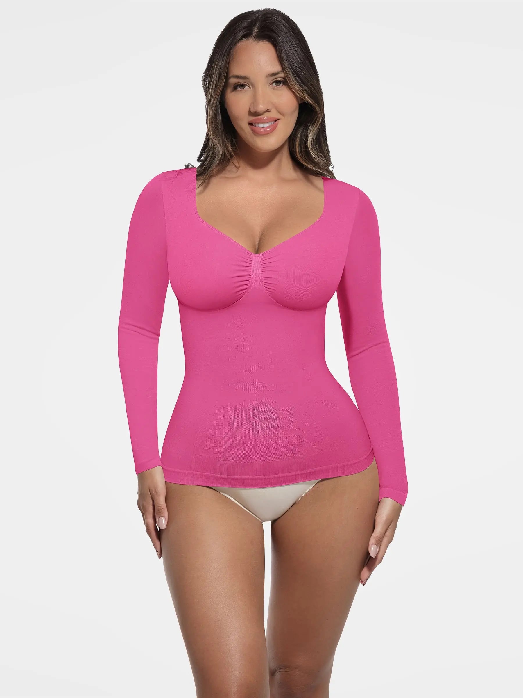 Women's Shaper Top – Seamless Long-Sleeve Everyday Shapewear