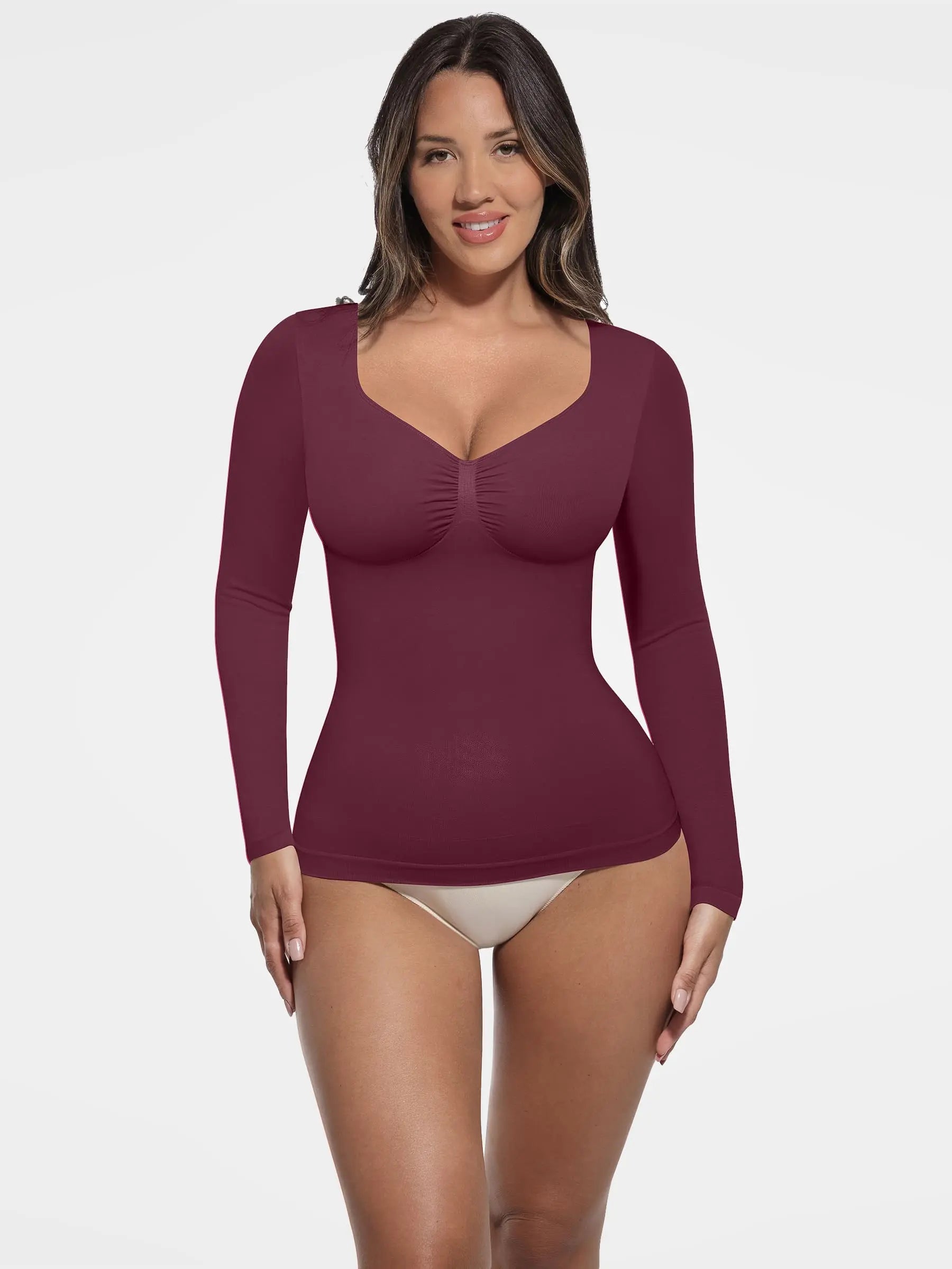 Women's Shaper Top – Seamless Long-Sleeve Everyday Shapewear
