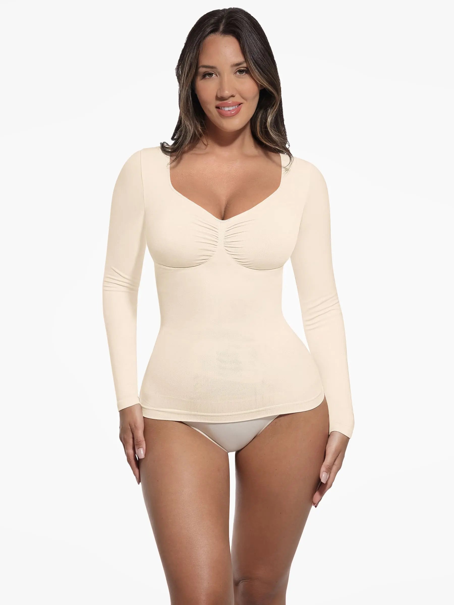 Women's Shaper Top – Seamless Long-Sleeve Everyday Shapewear