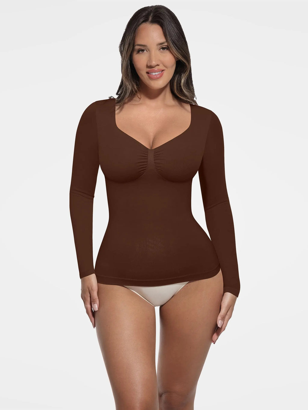 Women's Shaper Top – Seamless Long-Sleeve Everyday Shapewear