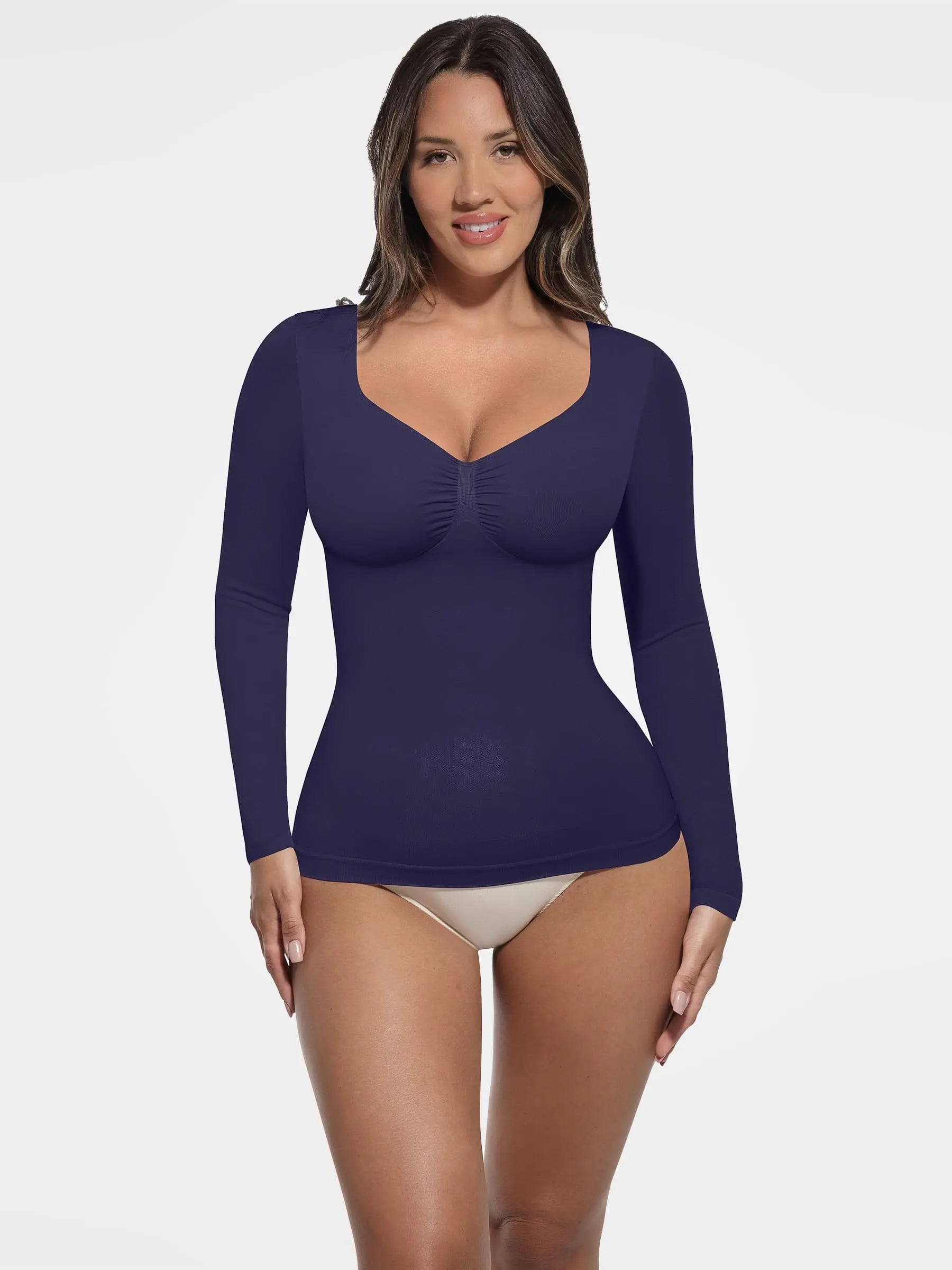 Women's Shaper Top – Seamless Long-Sleeve Everyday Shapewear