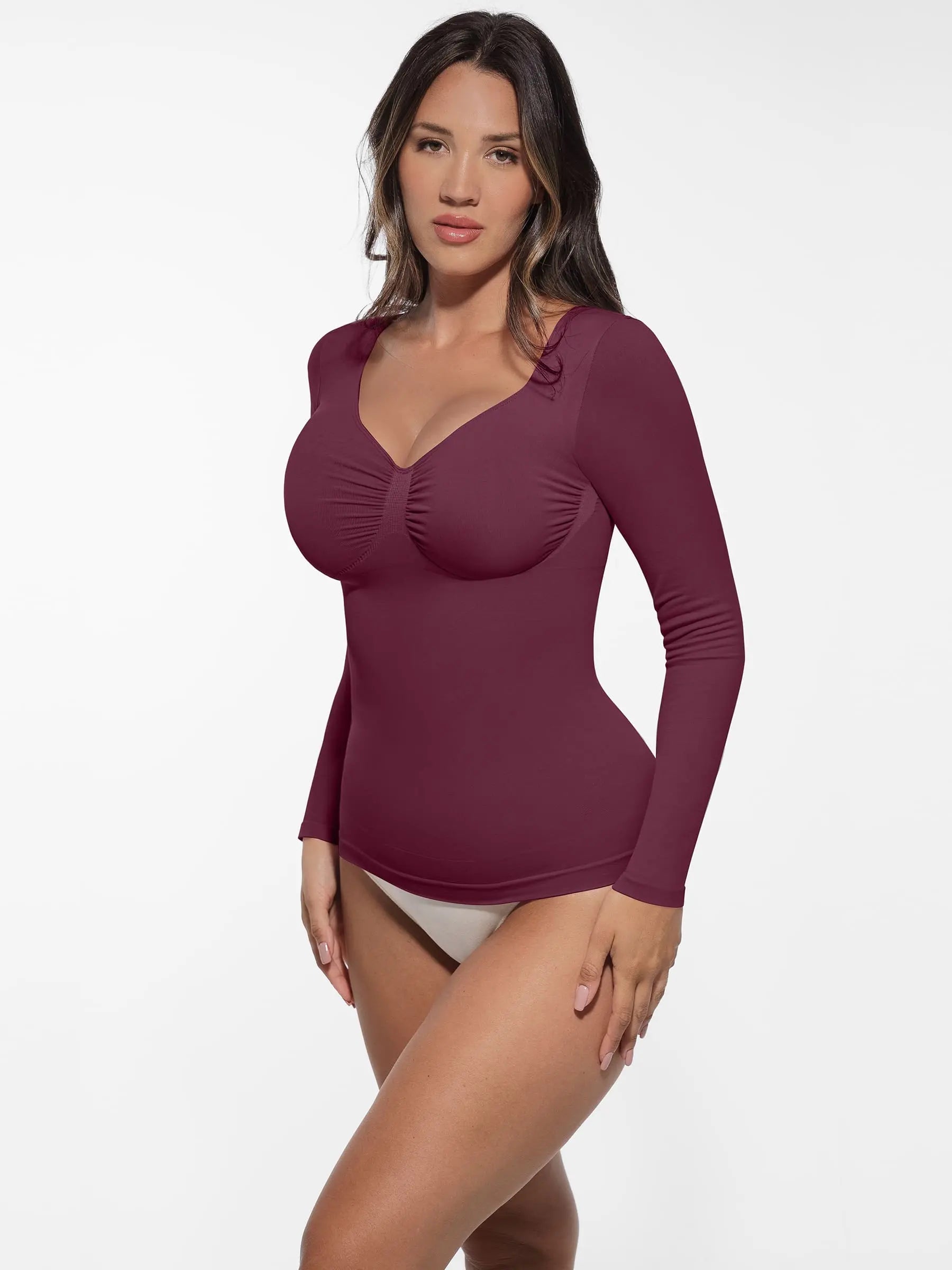 Women's Shaper Top – Seamless Long-Sleeve Everyday Shapewear