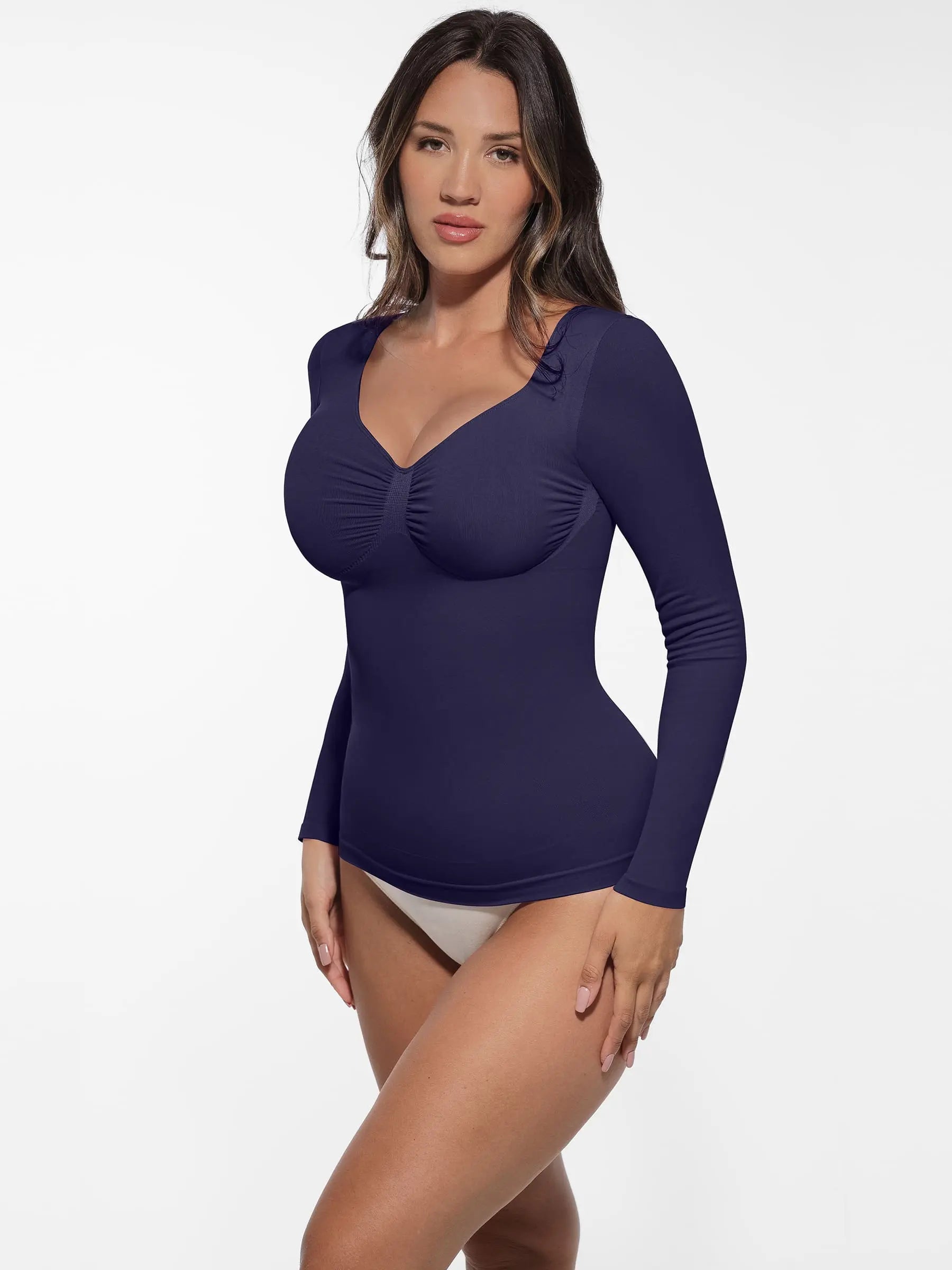 Women's Shaper Top – Seamless Long-Sleeve Everyday Shapewear