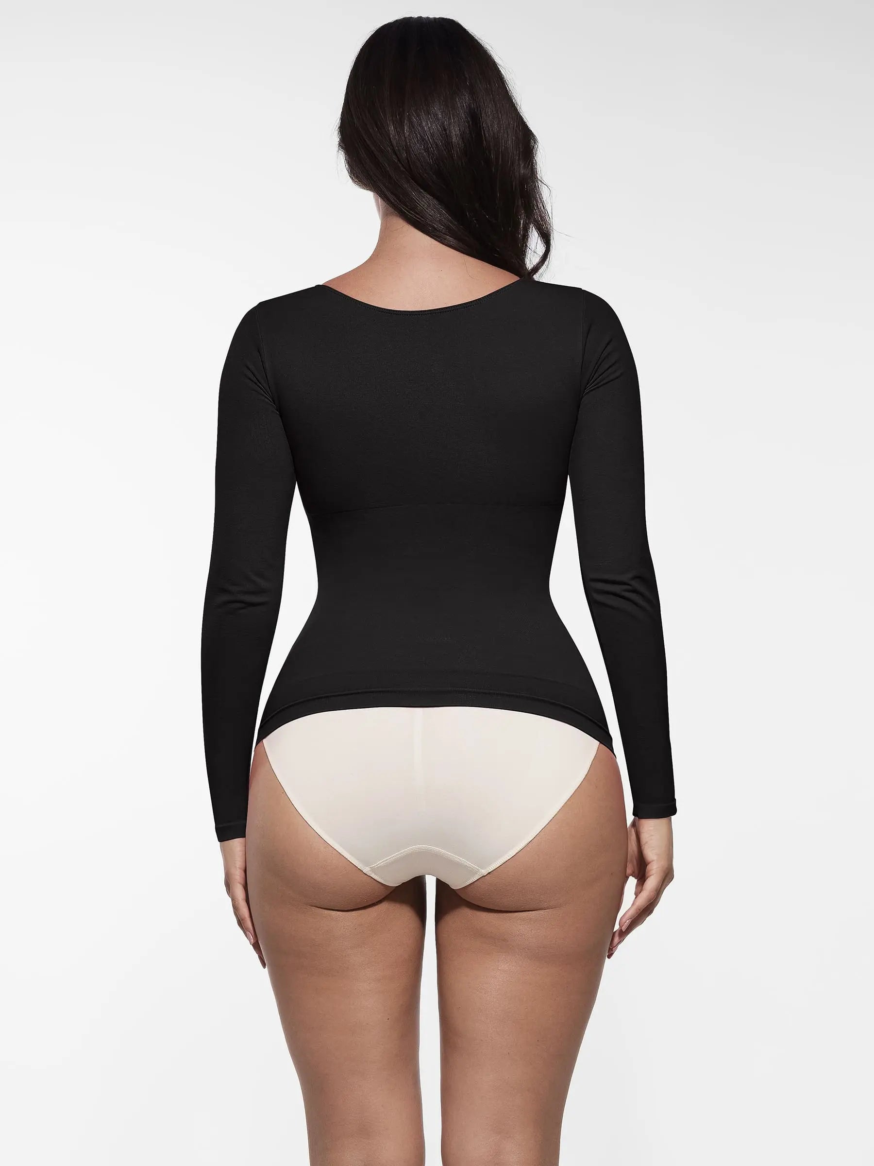 Women's Shaper Top – Seamless Long-Sleeve Everyday Shapewear