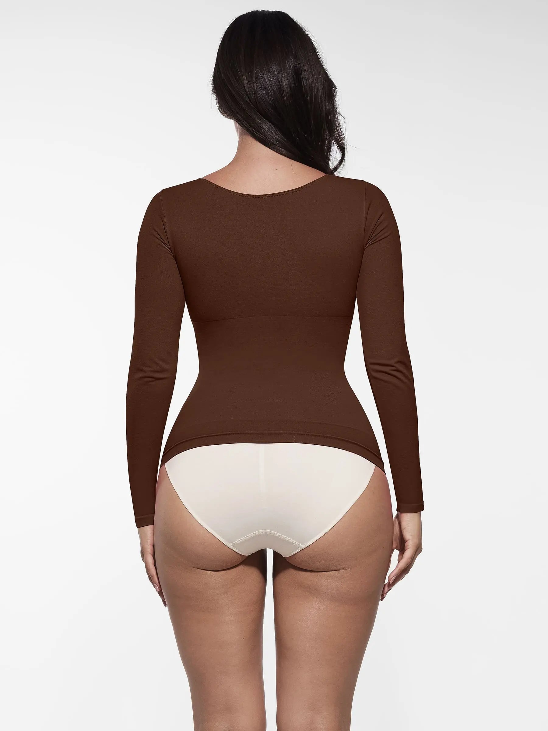 Women's Shaper Top – Seamless Long-Sleeve Everyday Shapewear