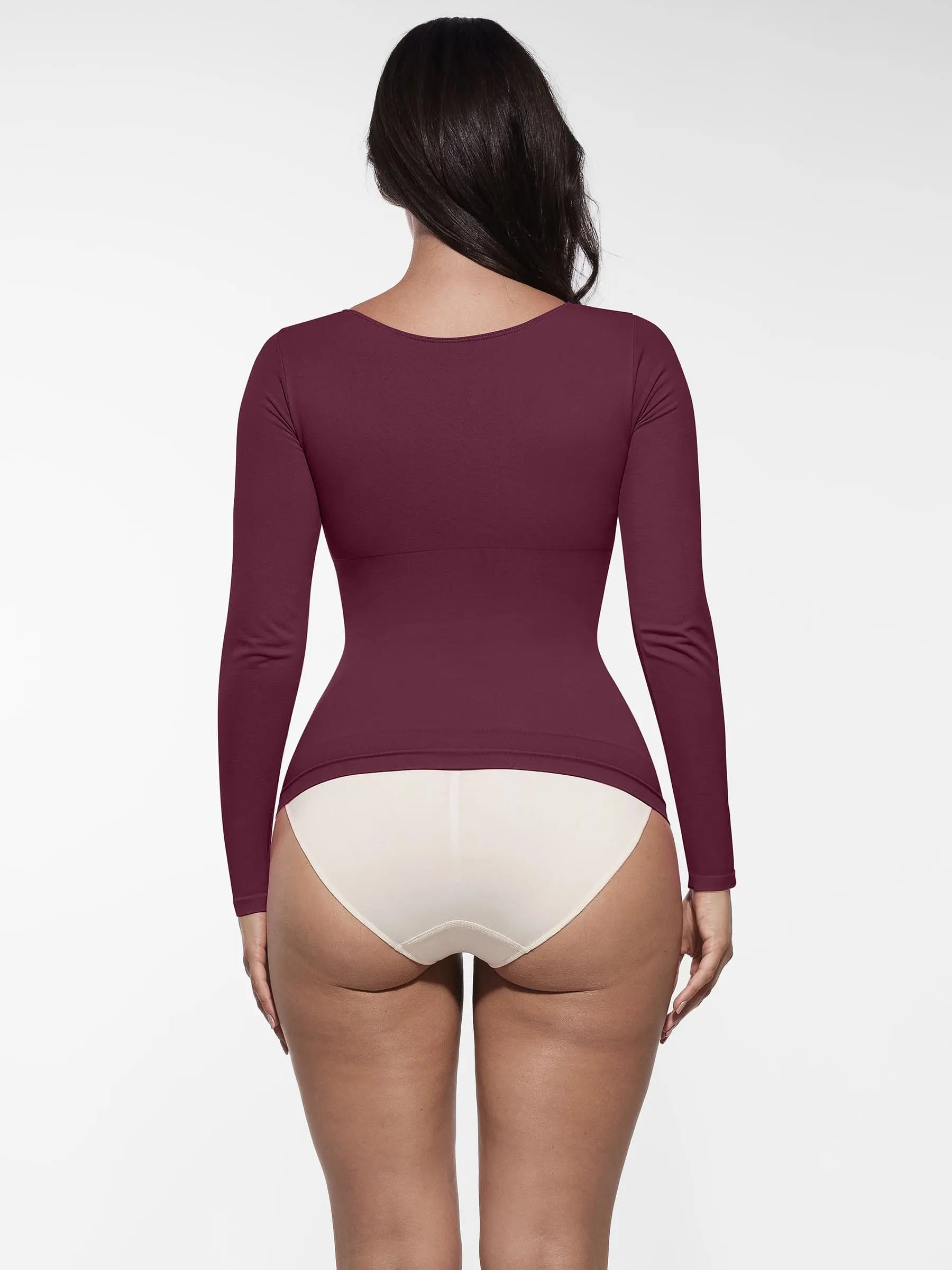 Women's Shaper Top – Seamless Long-Sleeve Everyday Shapewear