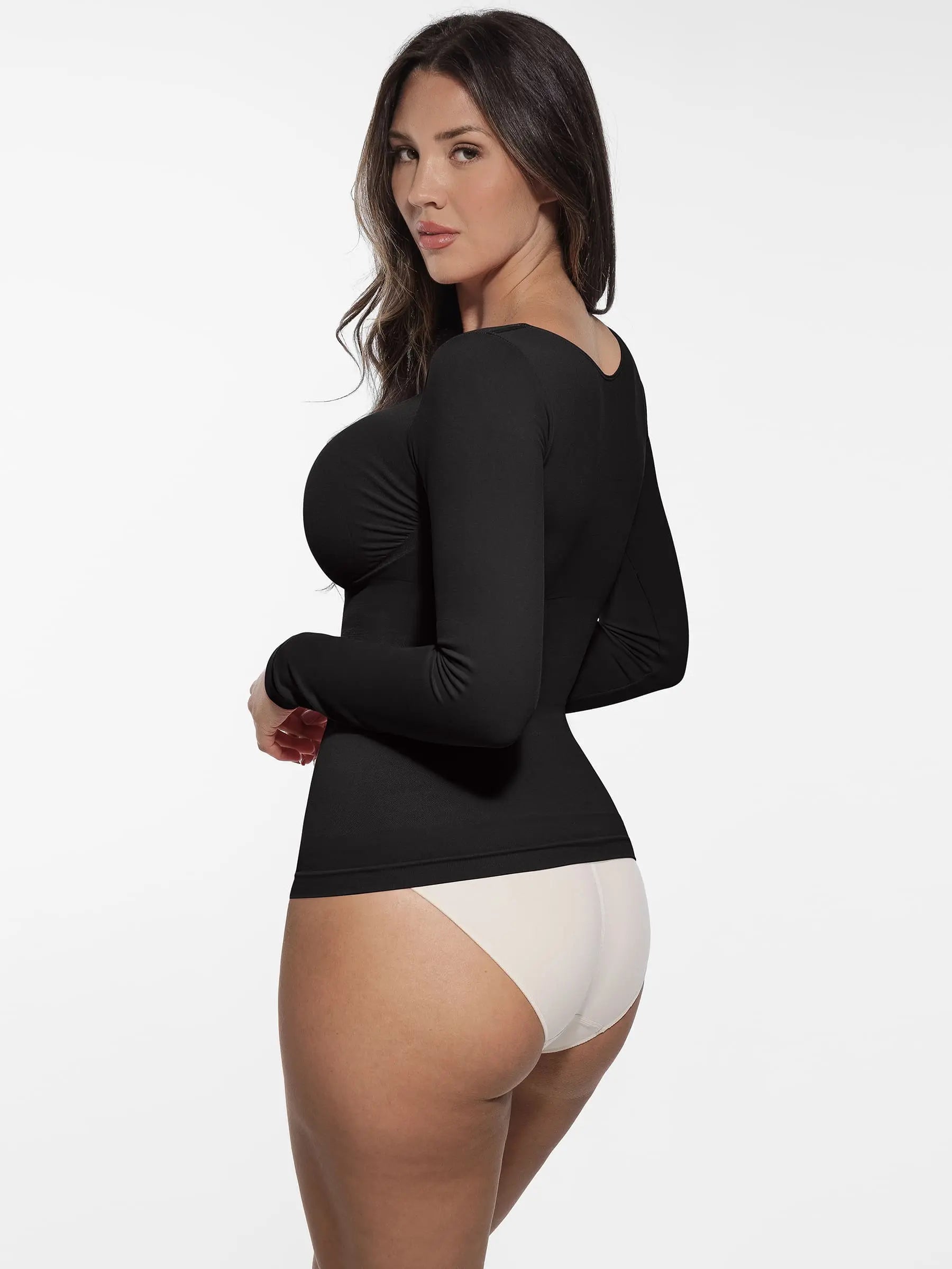 Women's Shaper Top – Seamless Long-Sleeve Everyday Shapewear