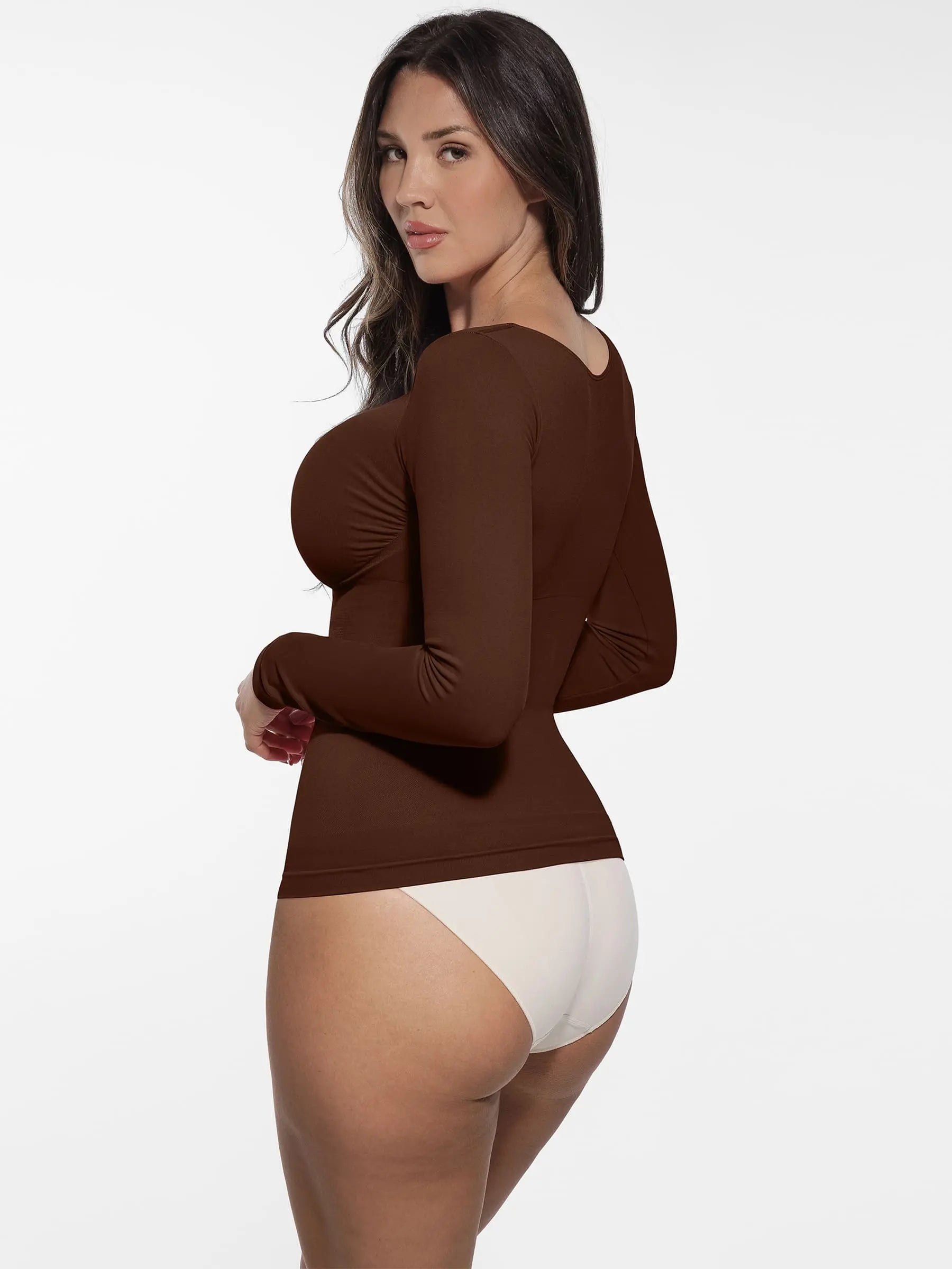 Women's Shaper Top – Seamless Long-Sleeve Everyday Shapewear