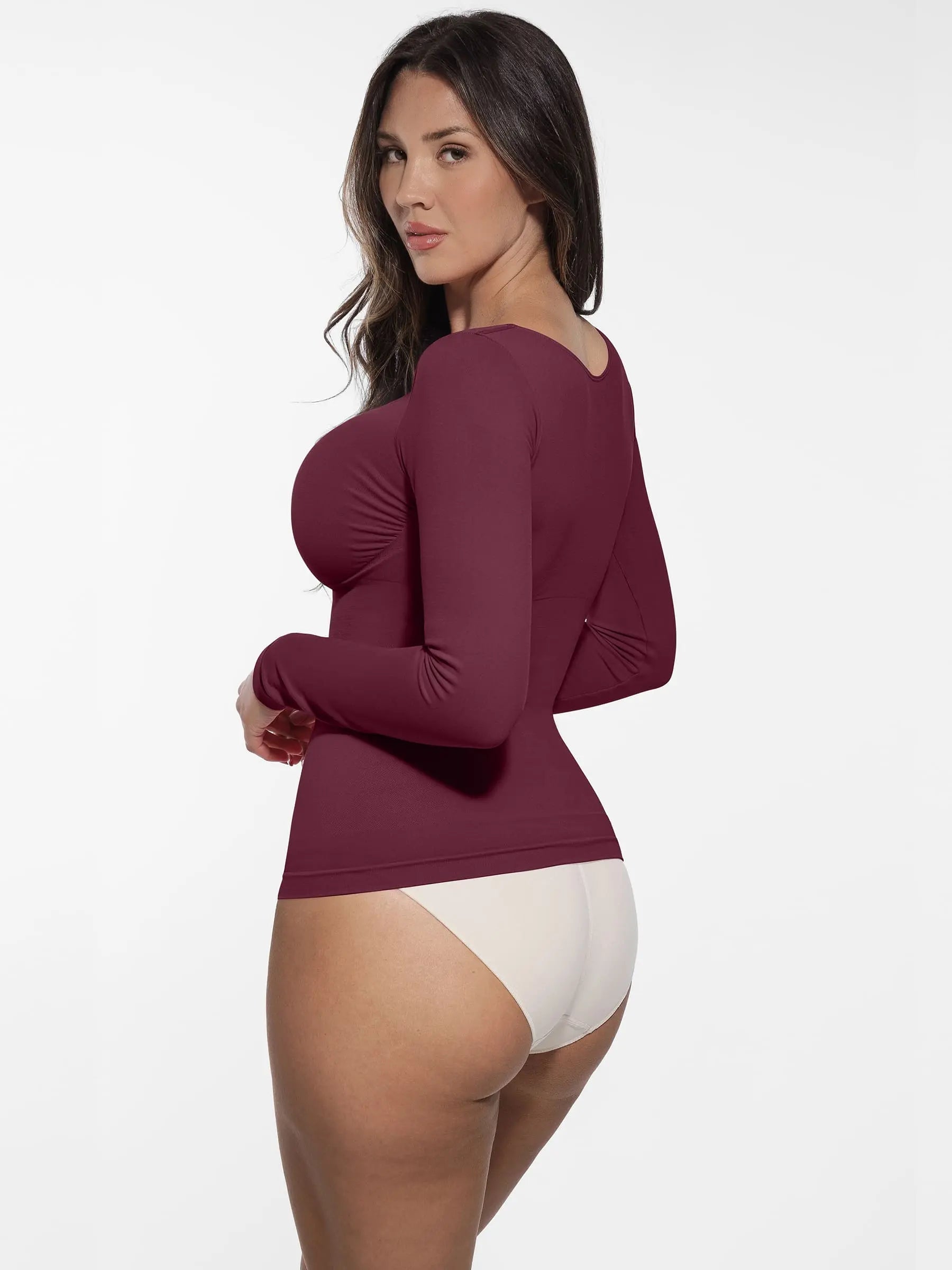 Women's Shaper Top – Seamless Long-Sleeve Everyday Shapewear