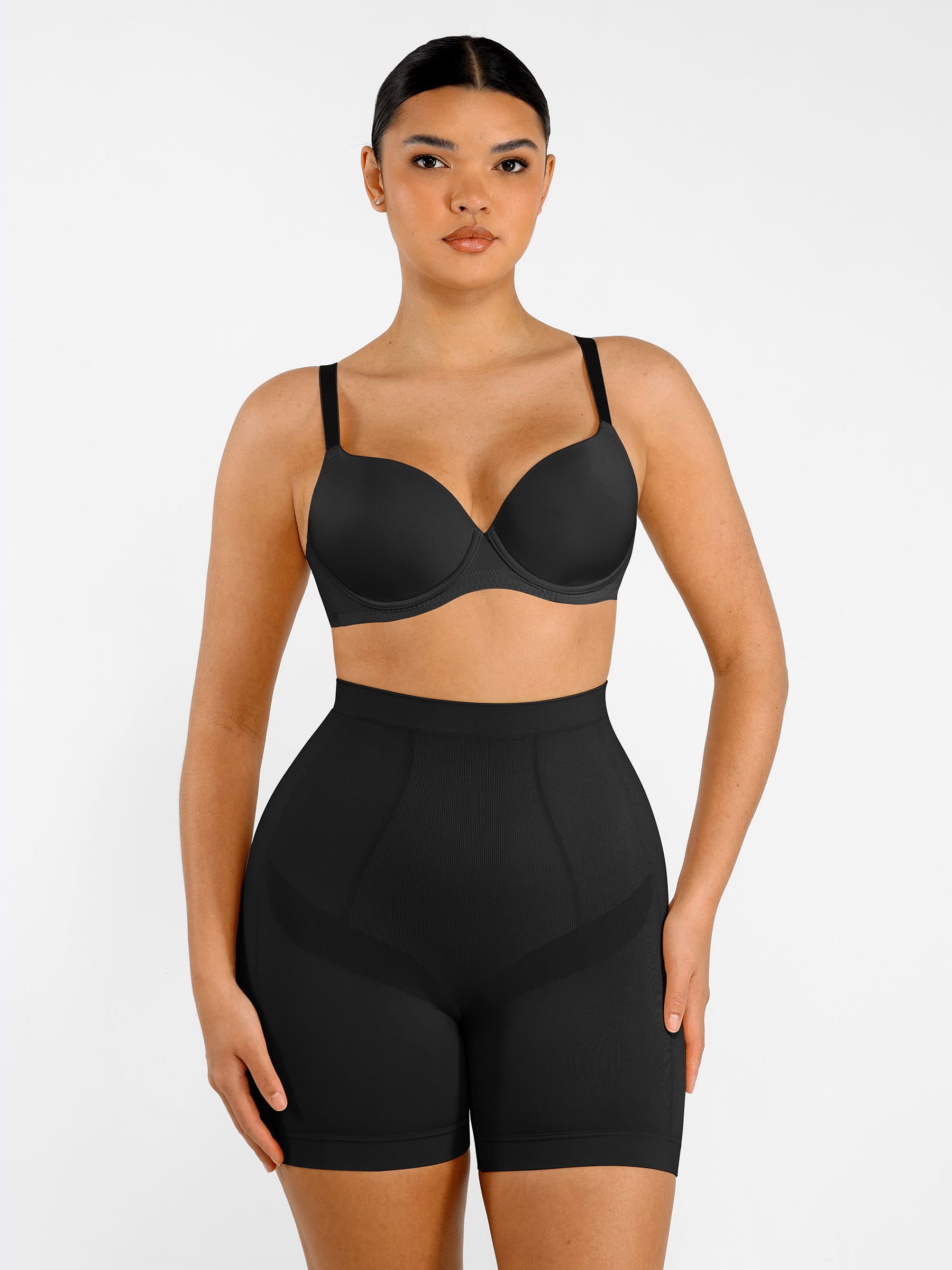 Women's Shaping Shorts – Seamless Mid-Waist Tummy Control Panties