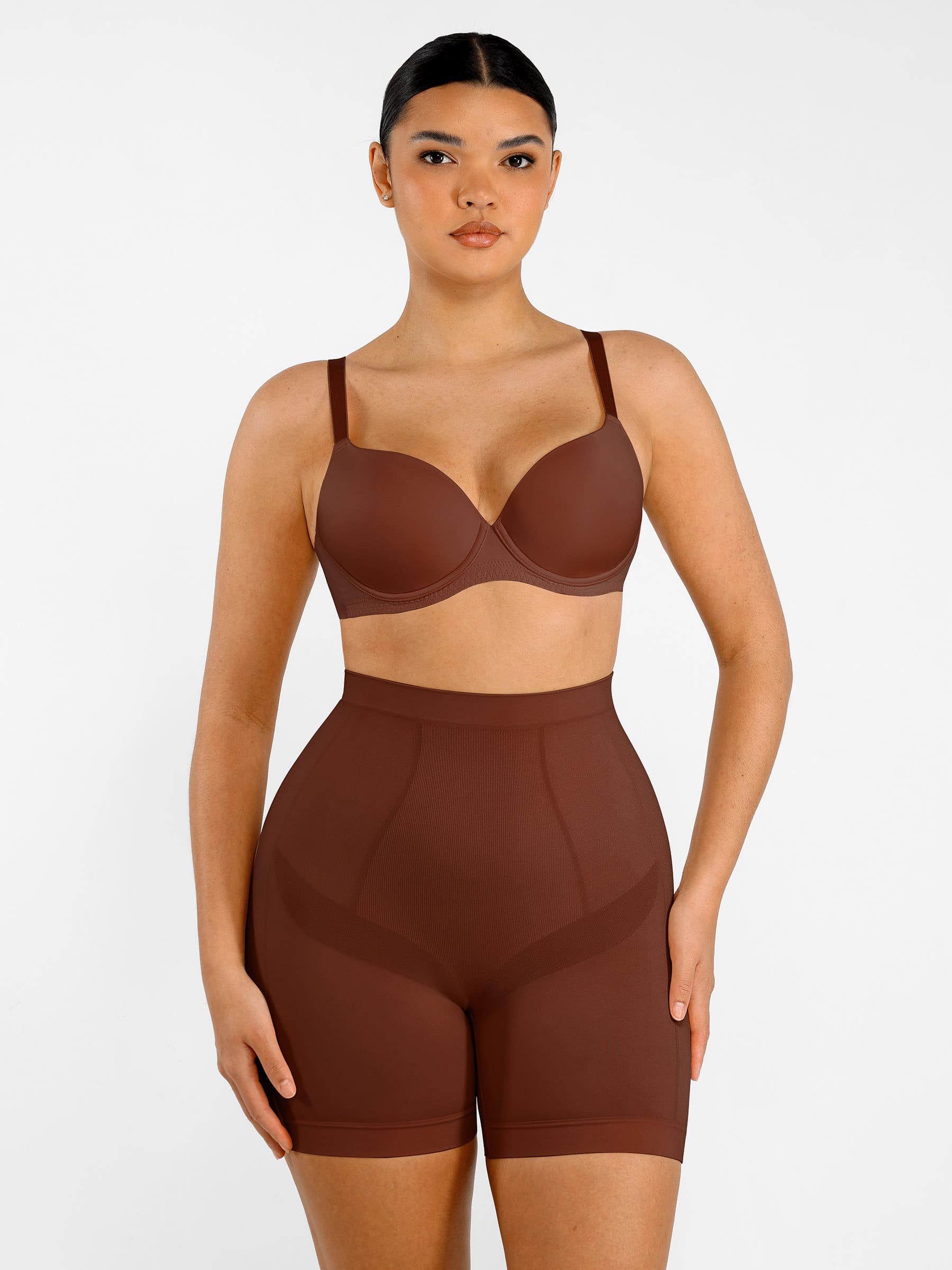 Women's Shaping Shorts – Seamless Mid-Waist Tummy Control Panties