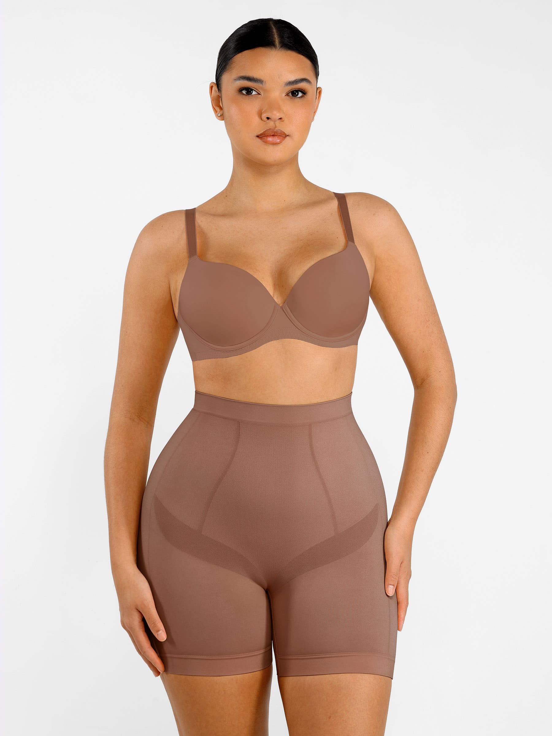 Women's Shaping Shorts – Seamless Mid-Waist Tummy Control Panties