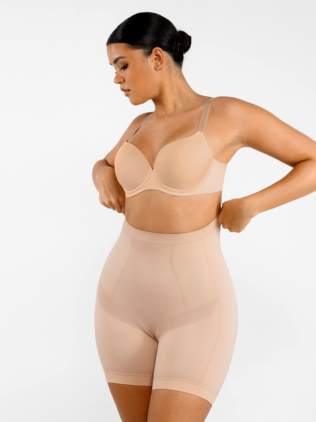 Women's Shaping Shorts – Seamless Mid-Waist Tummy Control Panties