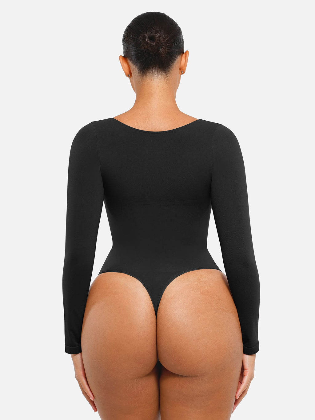 Women's Bodysuit – Seamless Long Sleeve Tummy Control Thong Shapewear