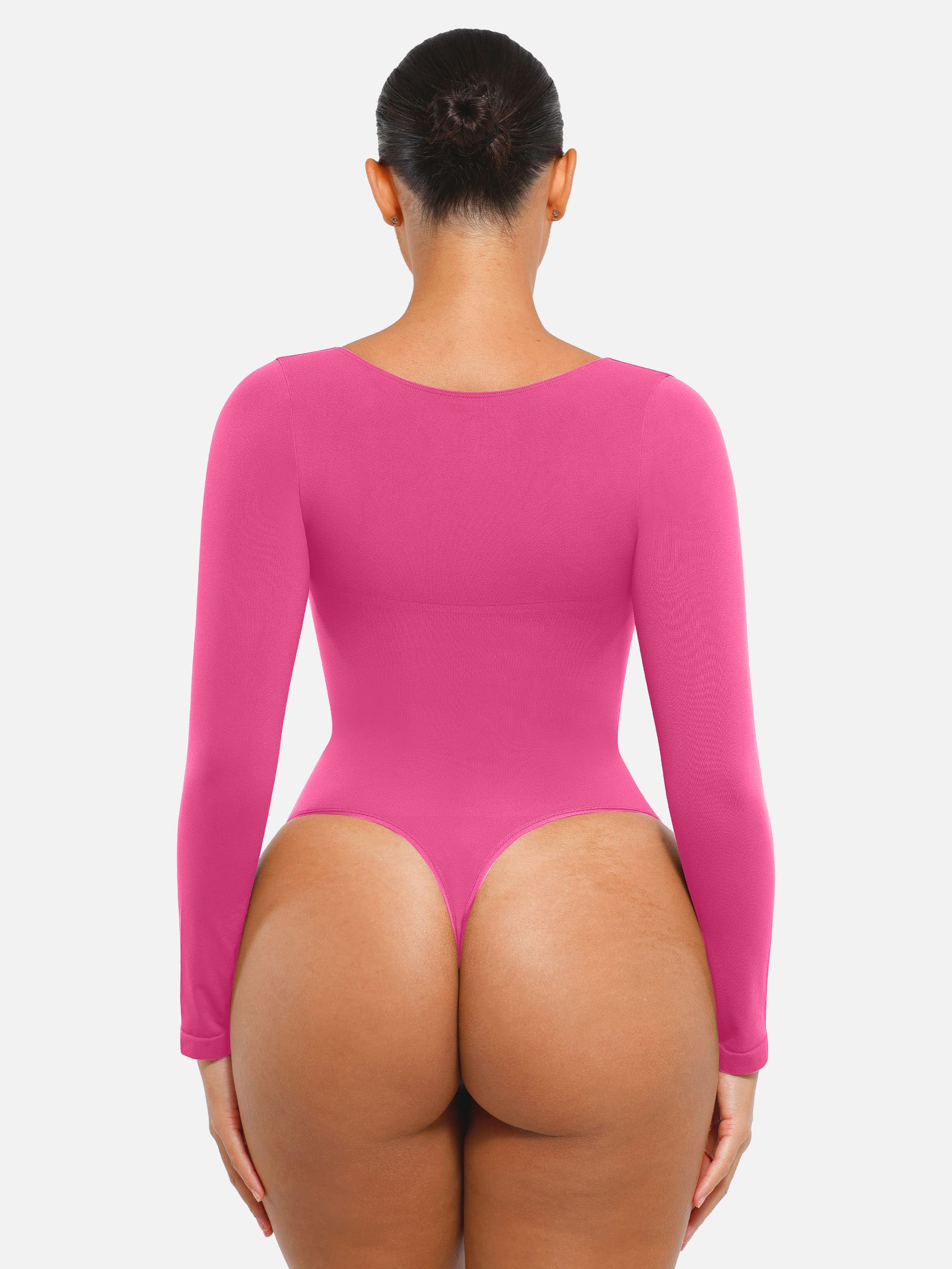 Women's Bodysuit – Seamless Long Sleeve Tummy Control Thong Shapewear