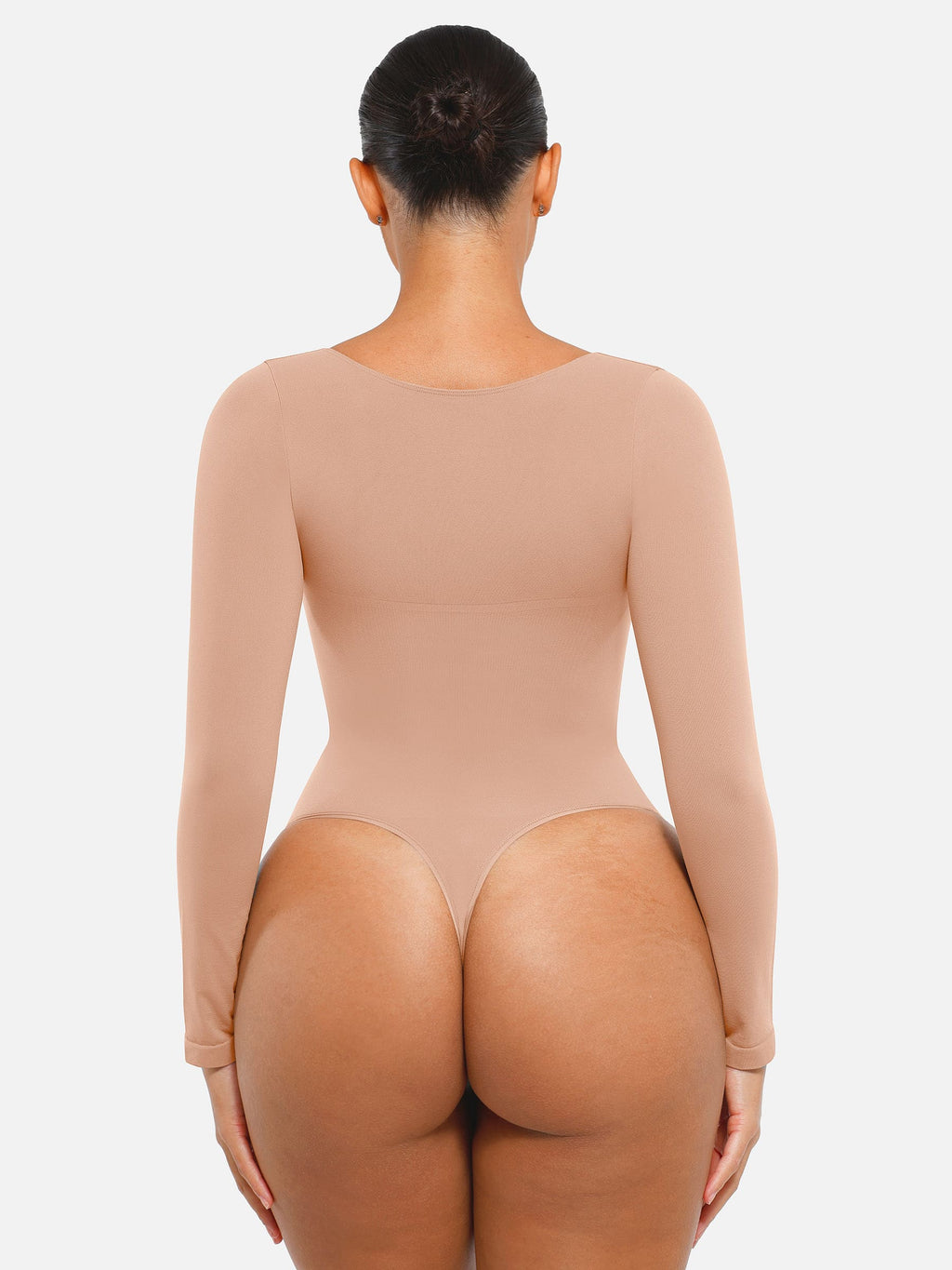Women's Bodysuit – Seamless Long Sleeve Tummy Control Thong Shapewear