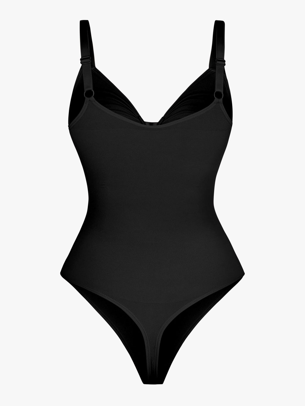 Women's Bodysuit – Seamless Plunge Chest Support with Internal Clips Shapewear
