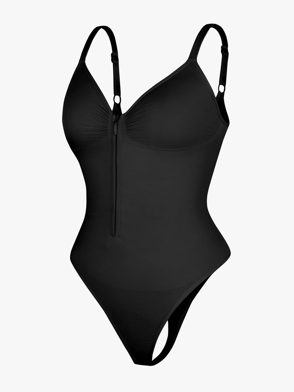 Women's Bodysuit – Seamless Plunge Chest Support with Internal Clips Shapewear
