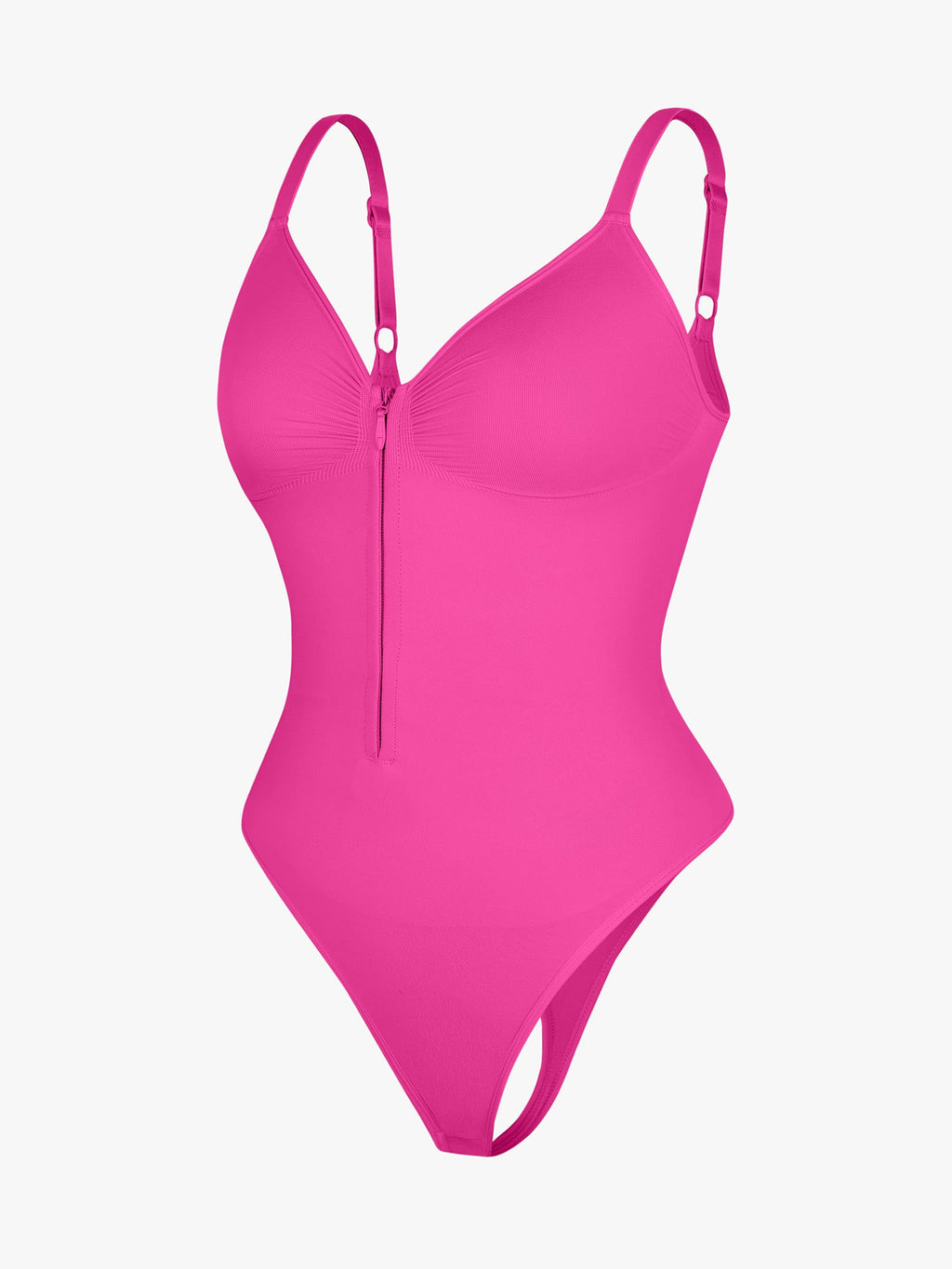 Women's Bodysuit – Seamless Plunge Chest Support with Internal Clips Shapewear