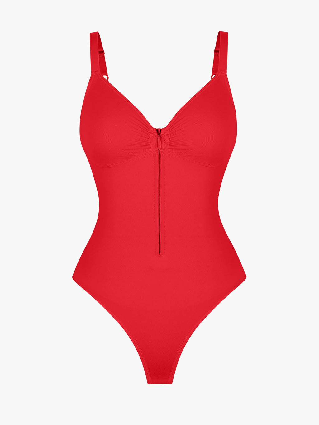 Women's Bodysuit – Seamless Plunge Chest Support with Internal Clips Shapewear