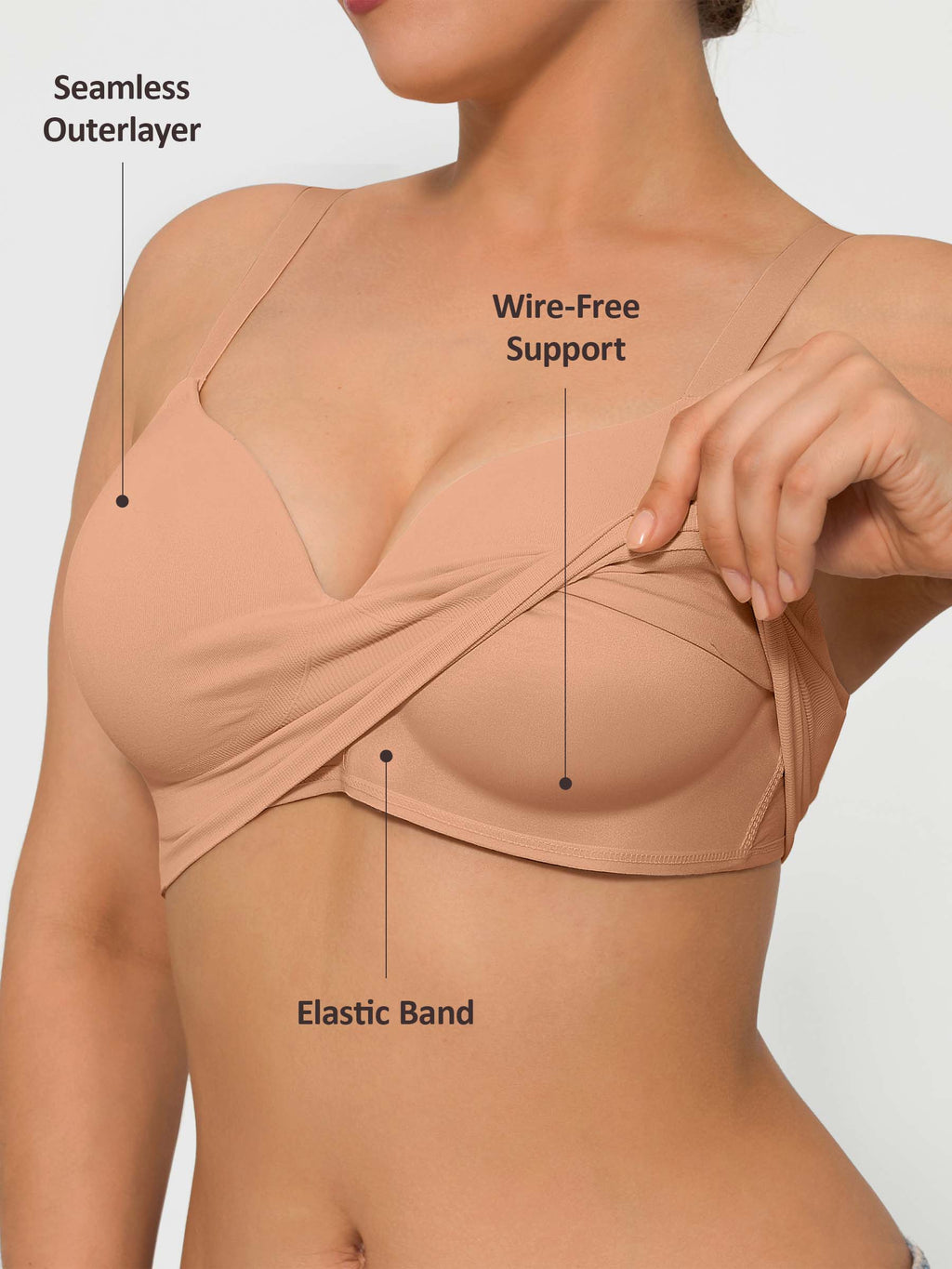 Women's Full Coverage Push-Up Comfort Wireless Bra