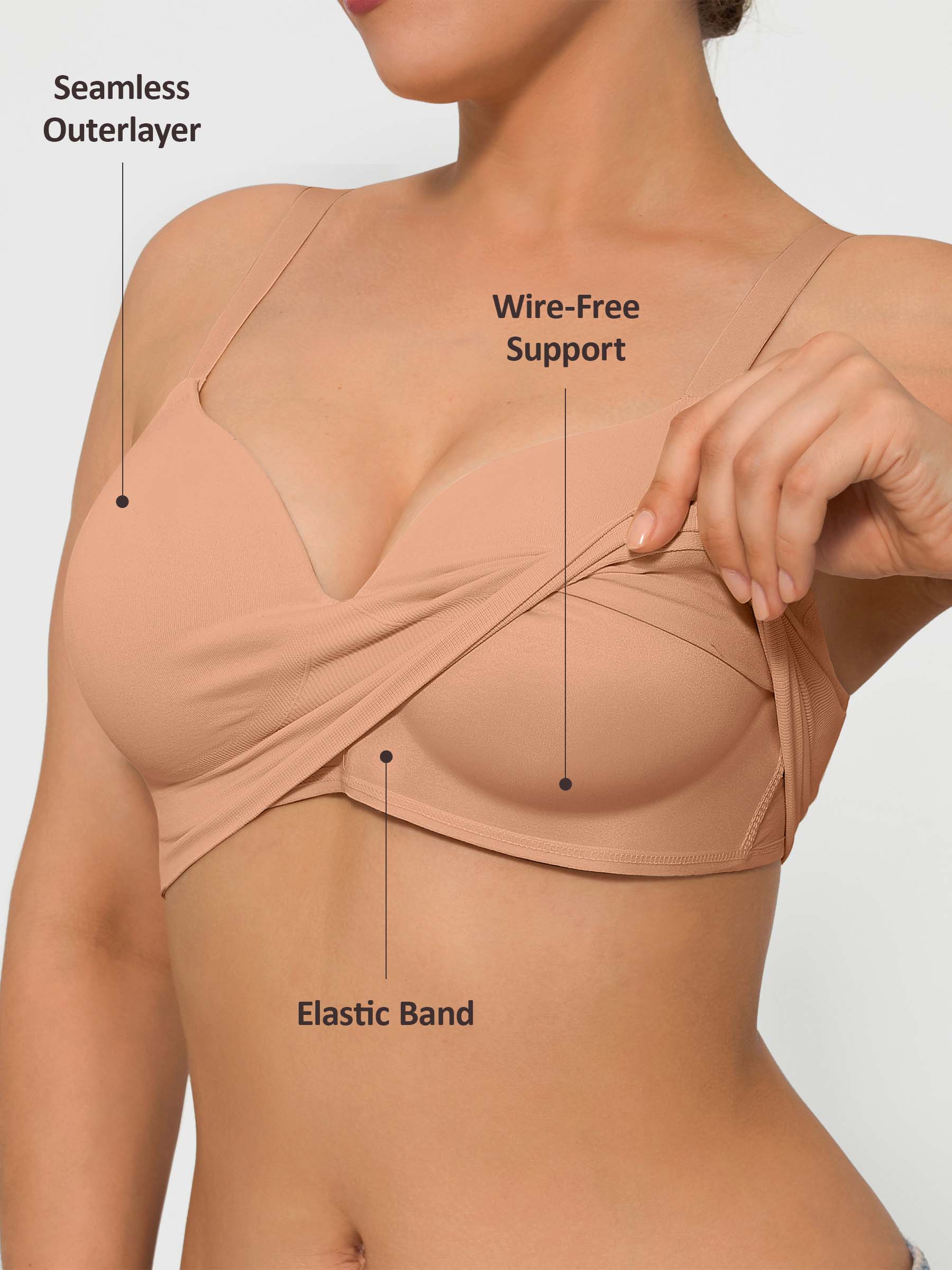 Women's Full Coverage Push-Up Comfort Wireless Bra