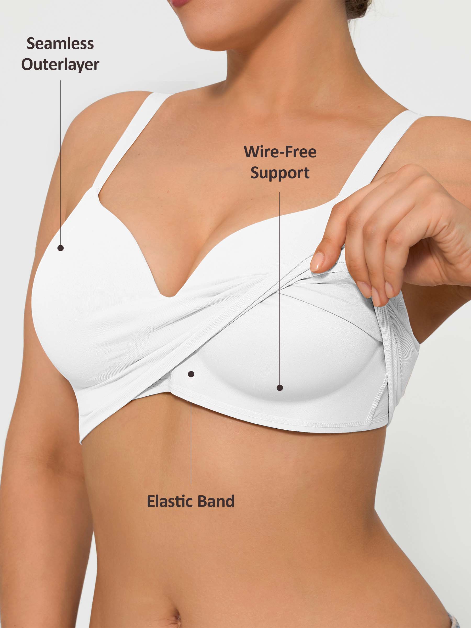 Women's Full Coverage Push-Up Comfort Wireless Bra