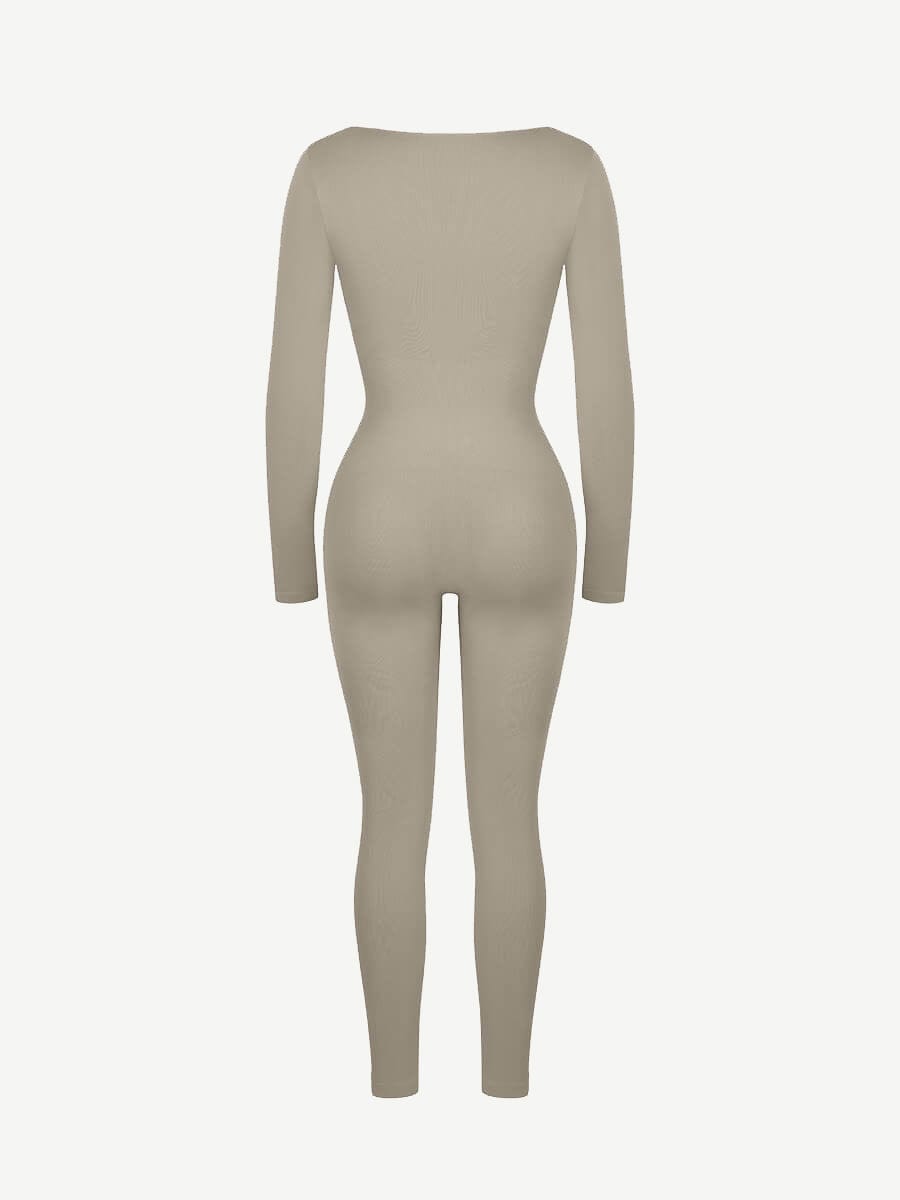 Women's Catsuit – Seamless Deep V Tummy Control Waist-Cinching Shapewear