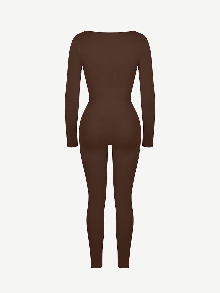 Women's Catsuit – Seamless Deep V Tummy Control Waist-Cinching Shapewear