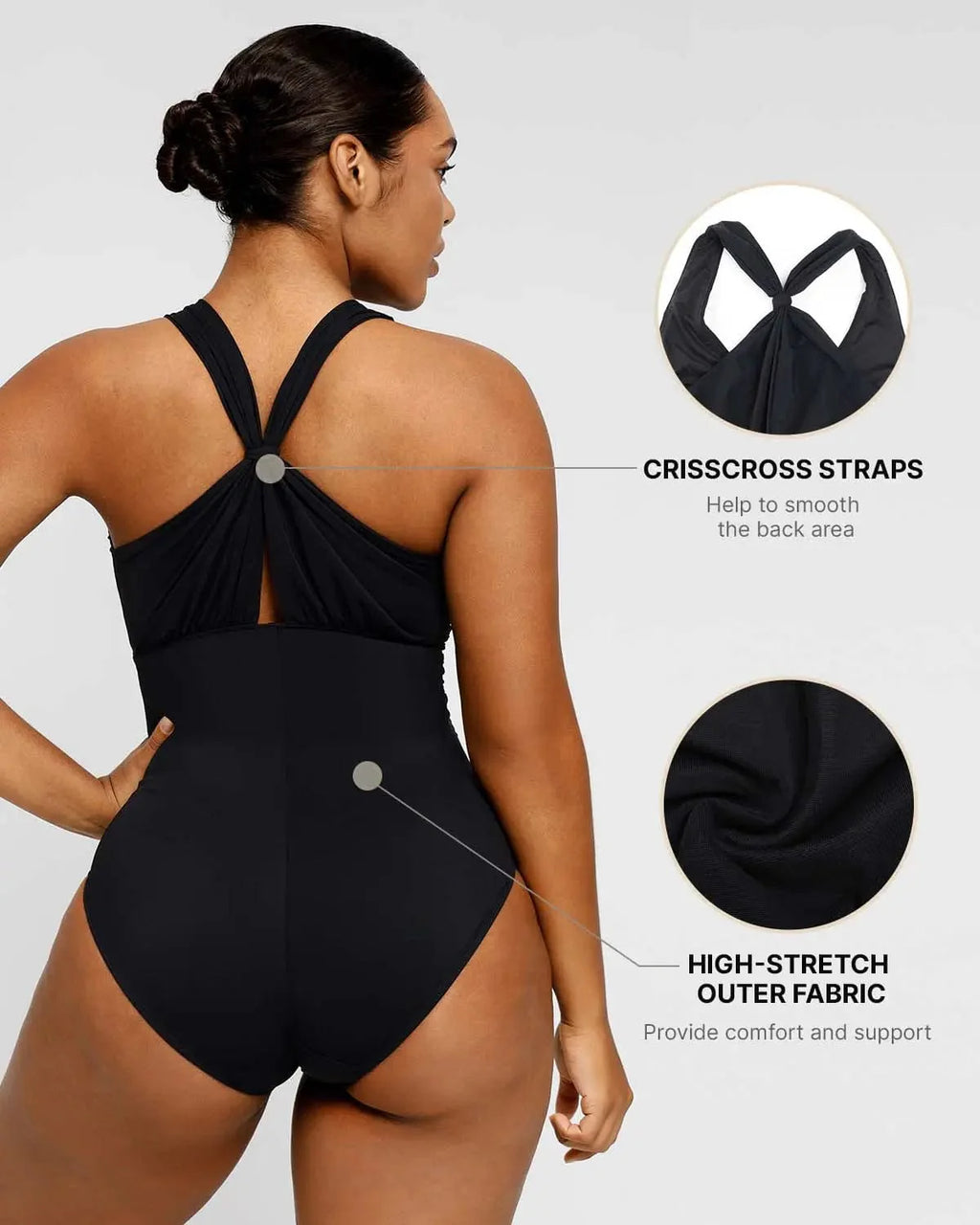 Ruched Twist-Front Shaping Swimsuit