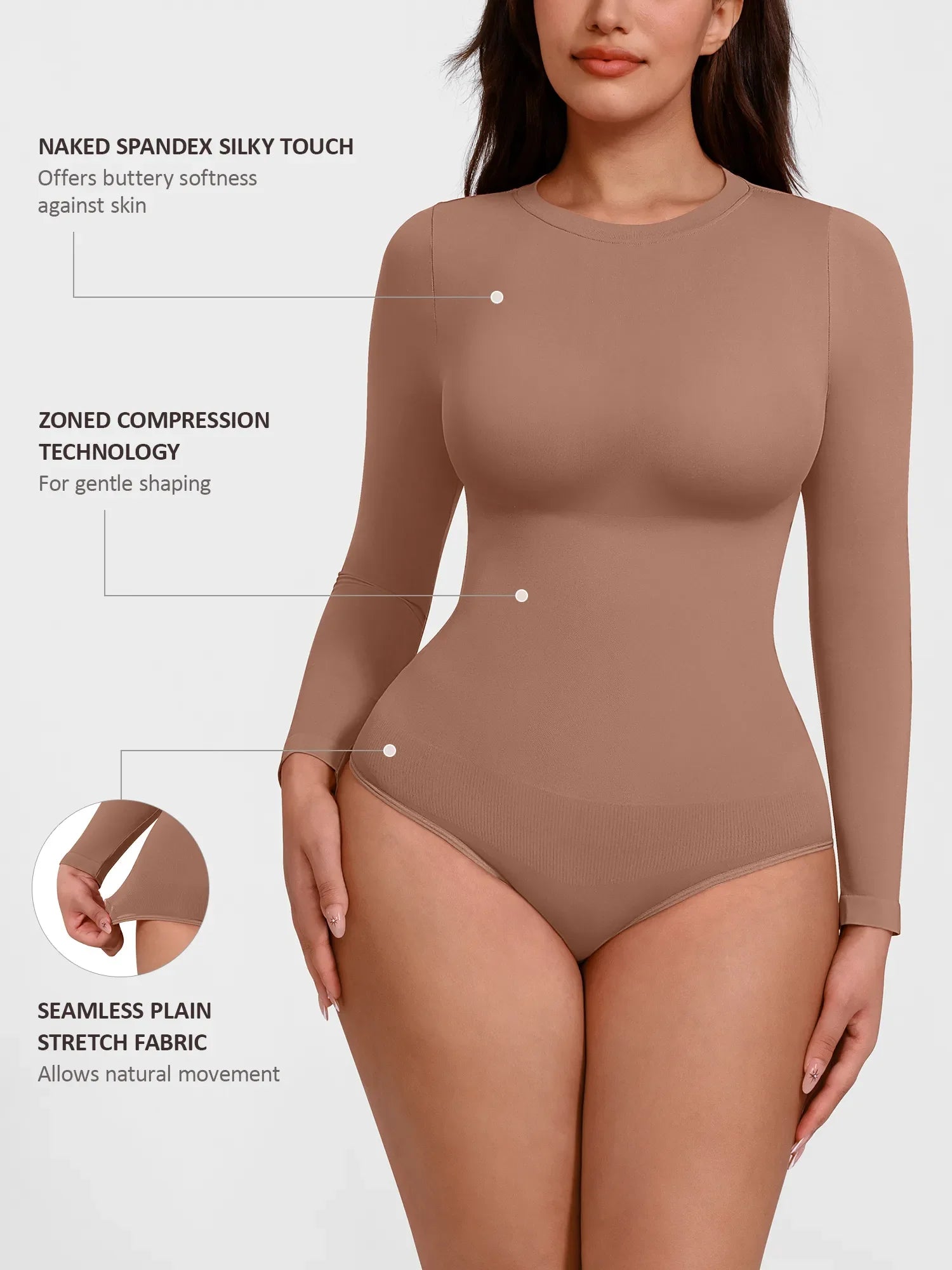Women's Bodysuit – Ultra-Soft Crew Neck Shapewear