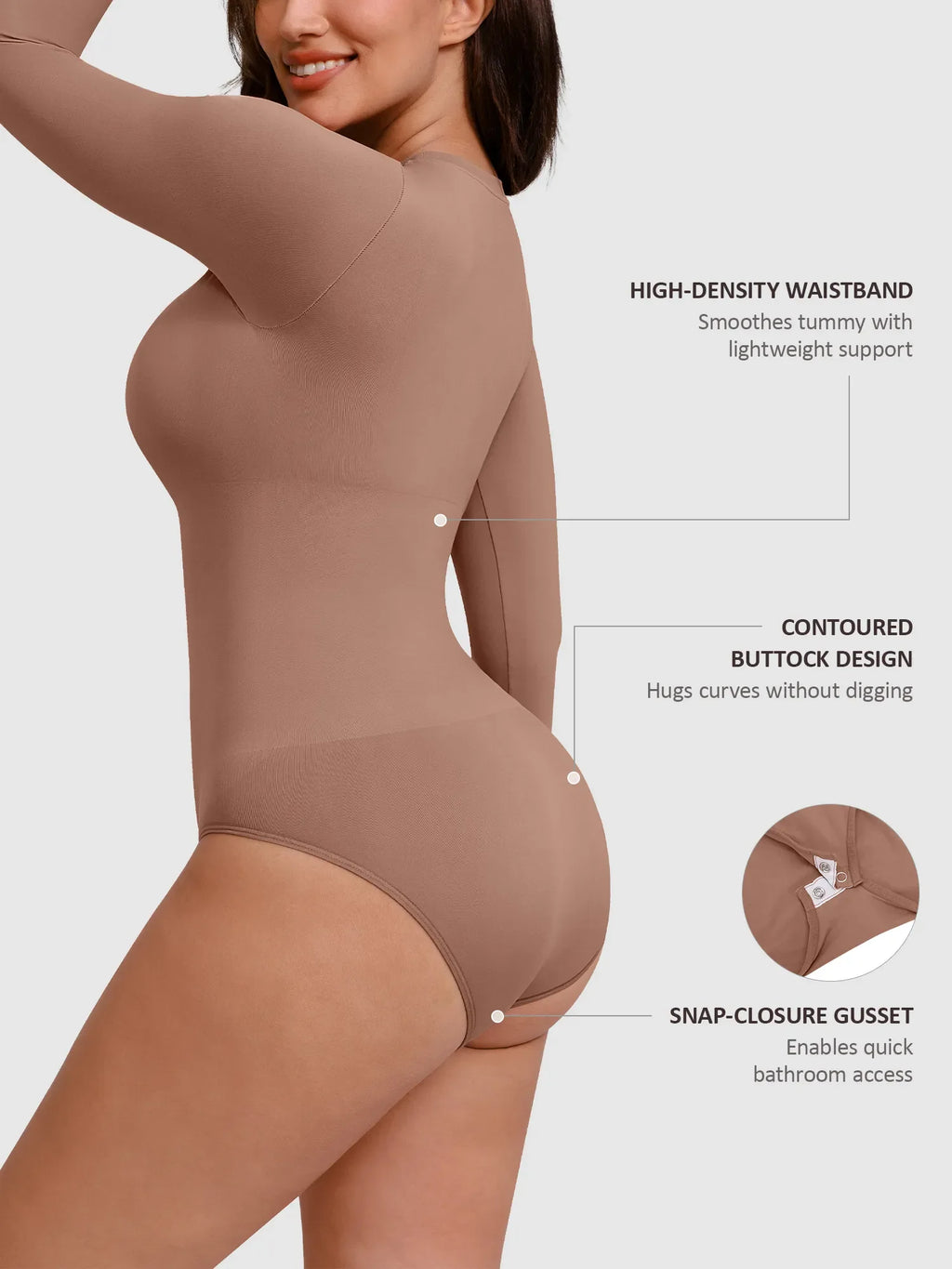 Women's Bodysuit – Ultra-Soft Crew Neck Shapewear