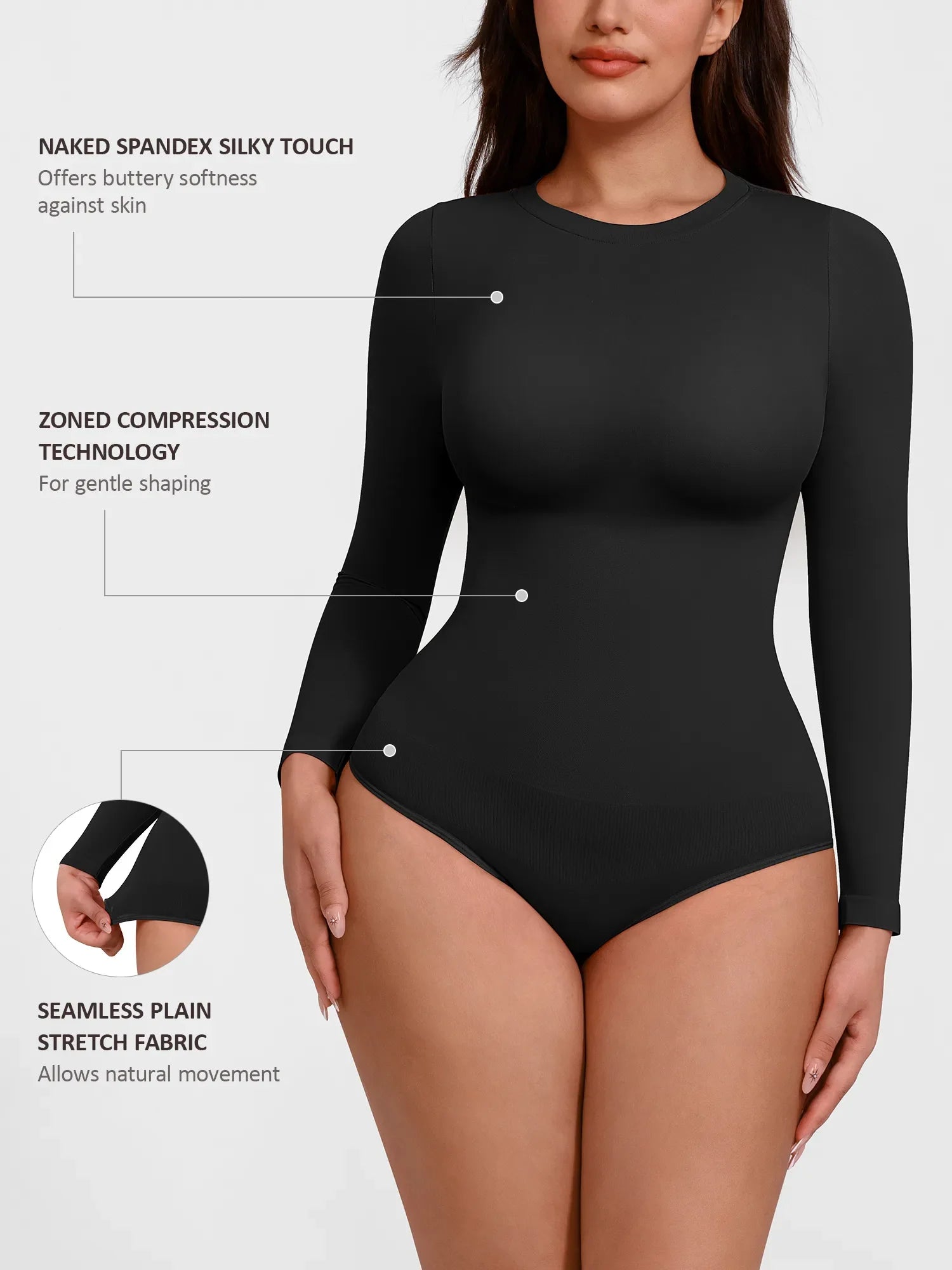 Women's Bodysuit – Ultra-Soft Crew Neck Shapewear