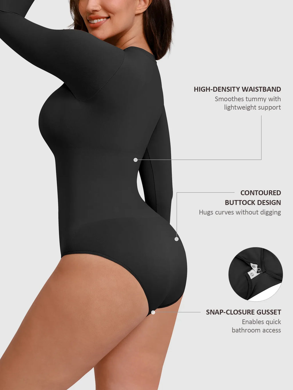 Women's Bodysuit – Ultra-Soft Crew Neck Shapewear